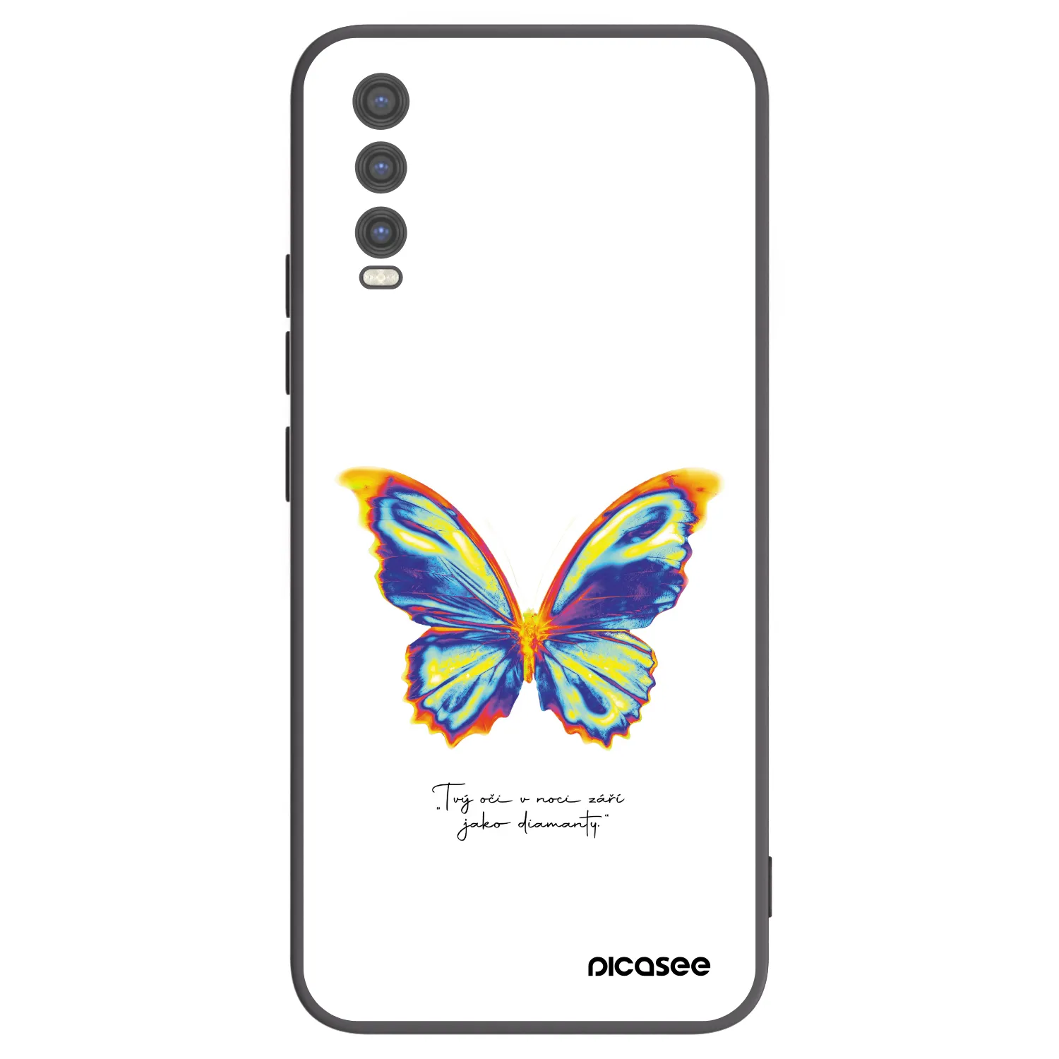 Picasee Μαύρη θήκη σιλικόνης για Vivo Y20s - Diamanty White