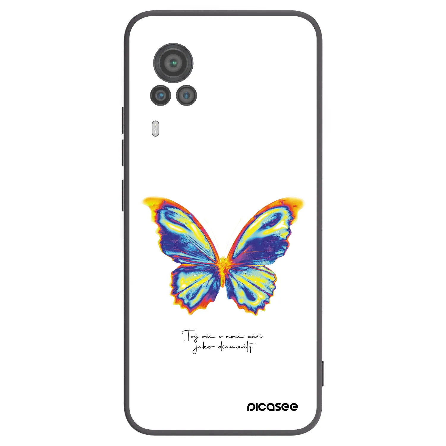 Picasee Μαύρη θήκη σιλικόνης για Vivo X60 Pro 5G - Diamanty White
