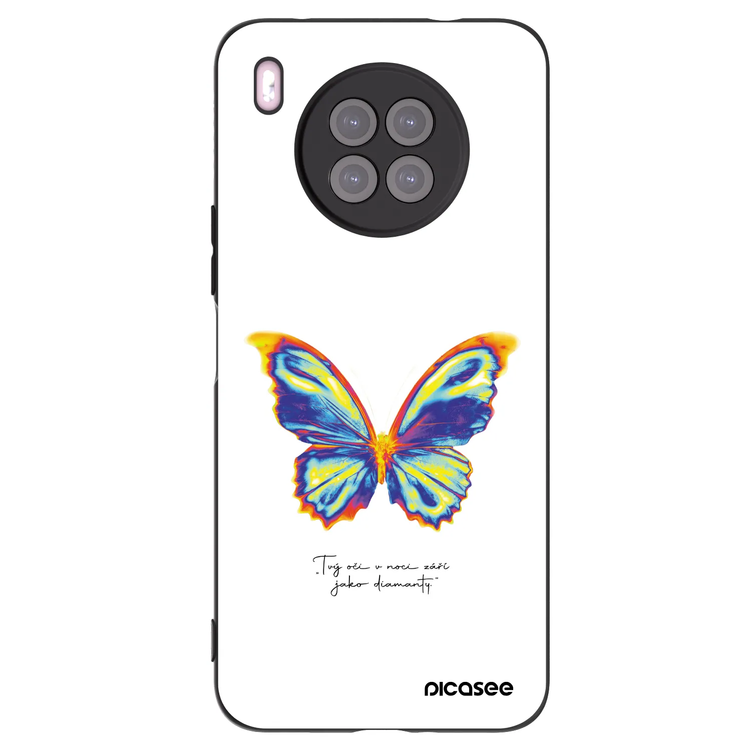 Picasee Μαύρη θήκη σιλικόνης για Huawei Nova 8i - Diamanty White