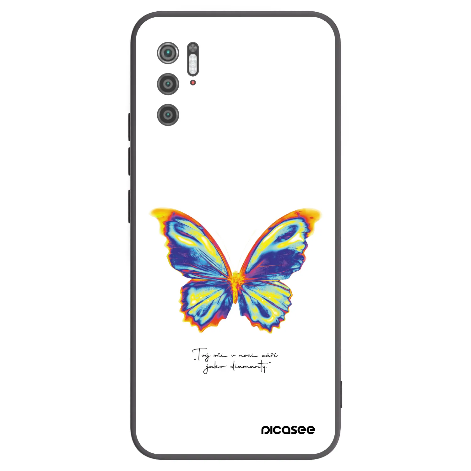 Picasee Μαύρη θήκη σιλικόνης για Xiaomi Poco M3 Pro 5G - Diamanty White