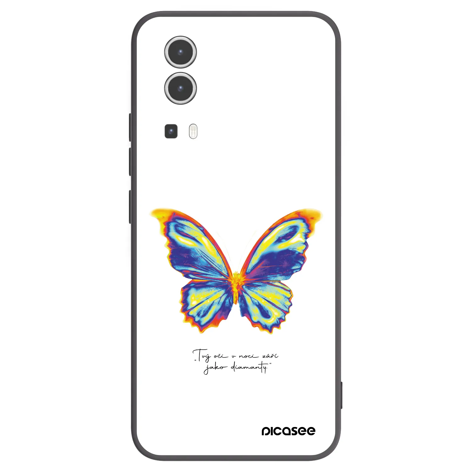 Picasee Μαύρη θήκη σιλικόνης για Vivo Y72 5G - Diamanty White