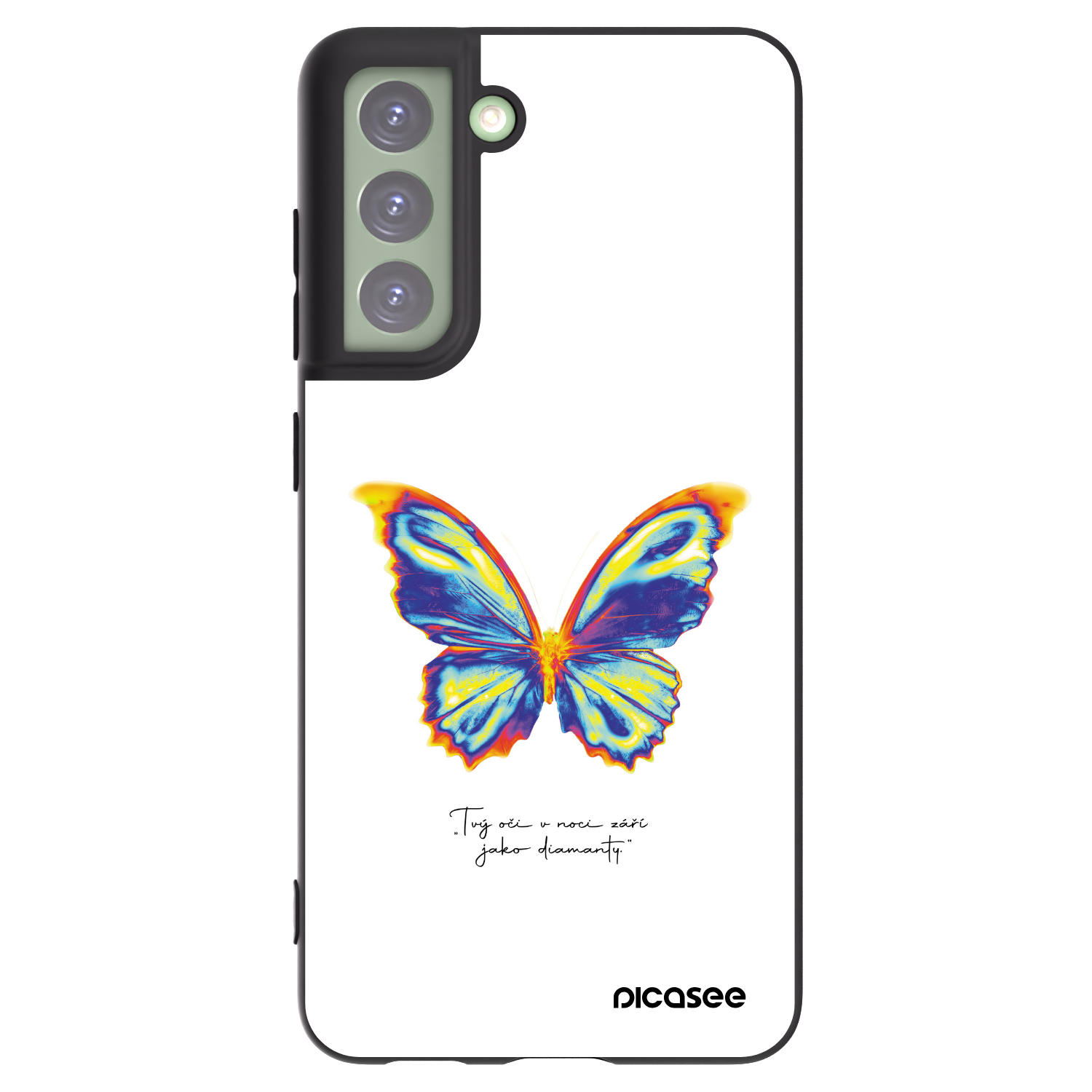 Picasee Μαύρη θήκη σιλικόνης για Samsung Galaxy S21 FE 5G - Diamanty White
