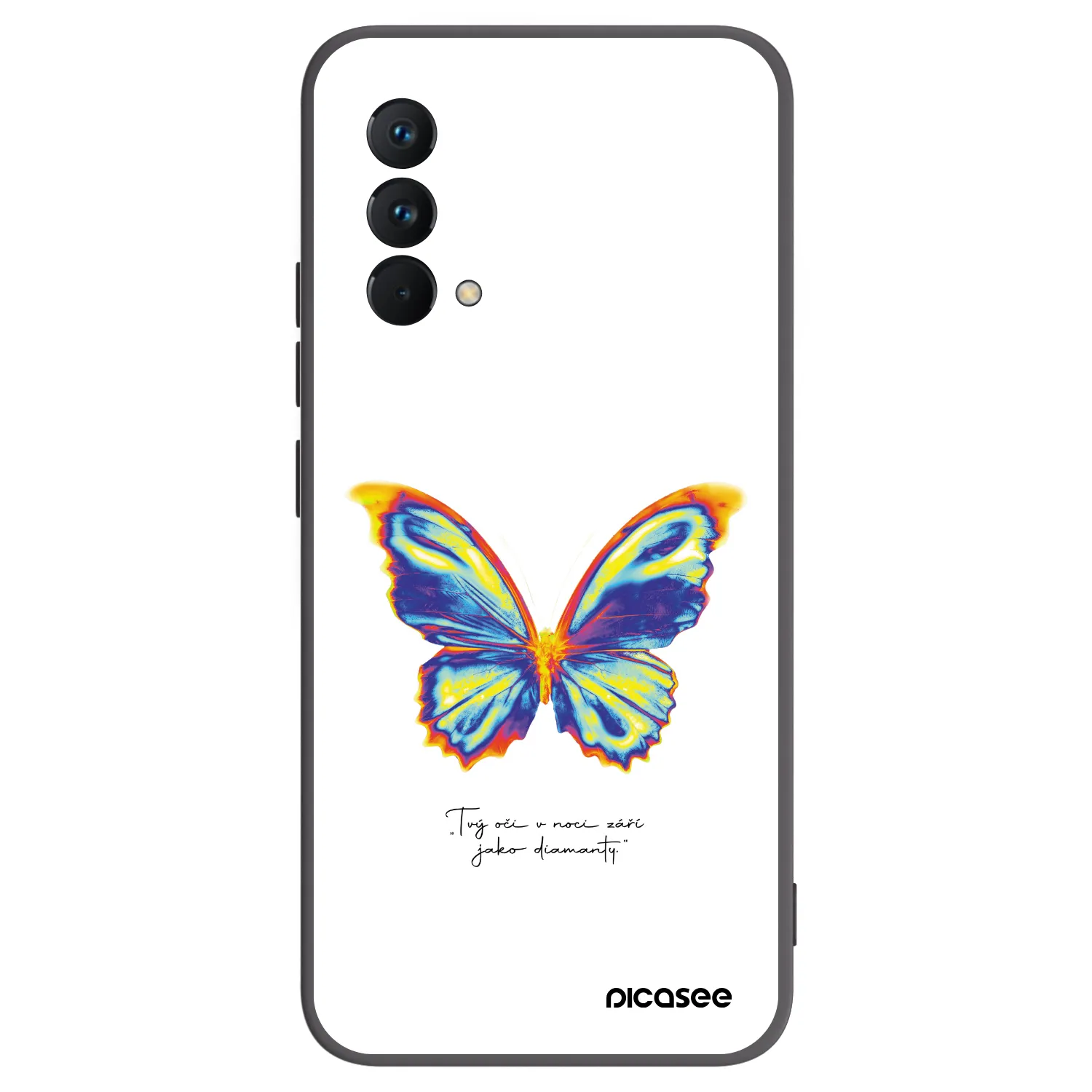 Picasee Μαύρη θήκη σιλικόνης για Realme GT Master Edition 5G - Diamanty White