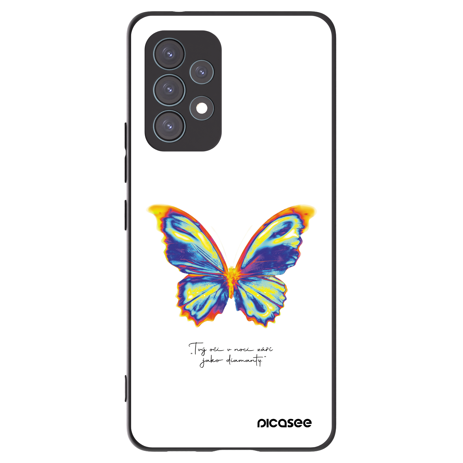 Picasee Μαύρη θήκη σιλικόνης για Samsung Galaxy A53 5G A536 - Diamanty White