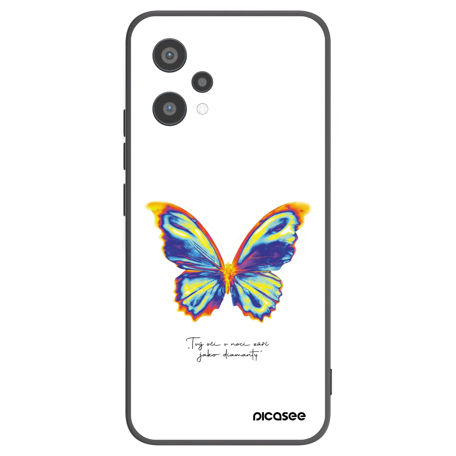 Picasee Μαύρη θήκη σιλικόνης για Realme 9 Pro 5G - Diamanty White
