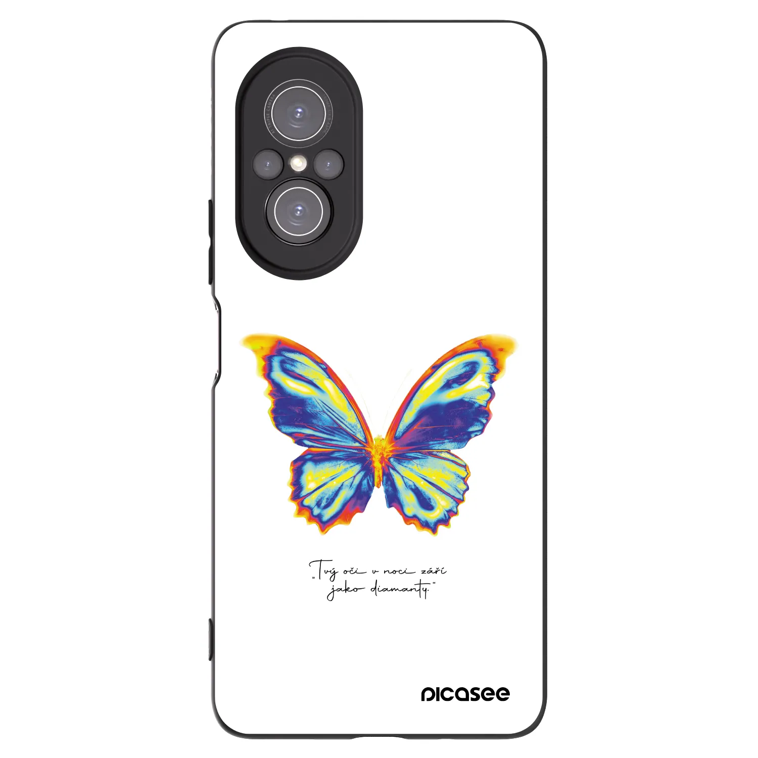 Picasee Μαύρη θήκη σιλικόνης για Huawei Nova 9 SE - Diamanty White