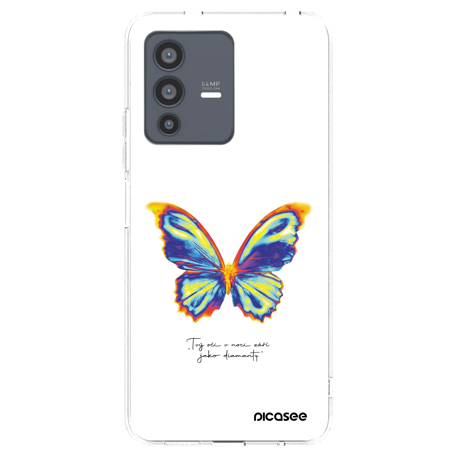 Picasee διαφανής θήκη σιλικόνης Vivo V23 5G - Diamanty White