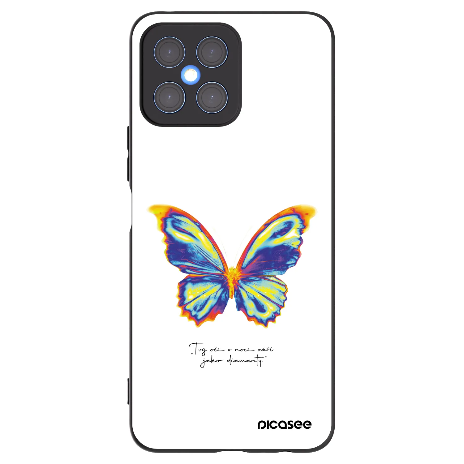 Picasee Μαύρη θήκη σιλικόνης για Honor X8 4G - Diamanty White