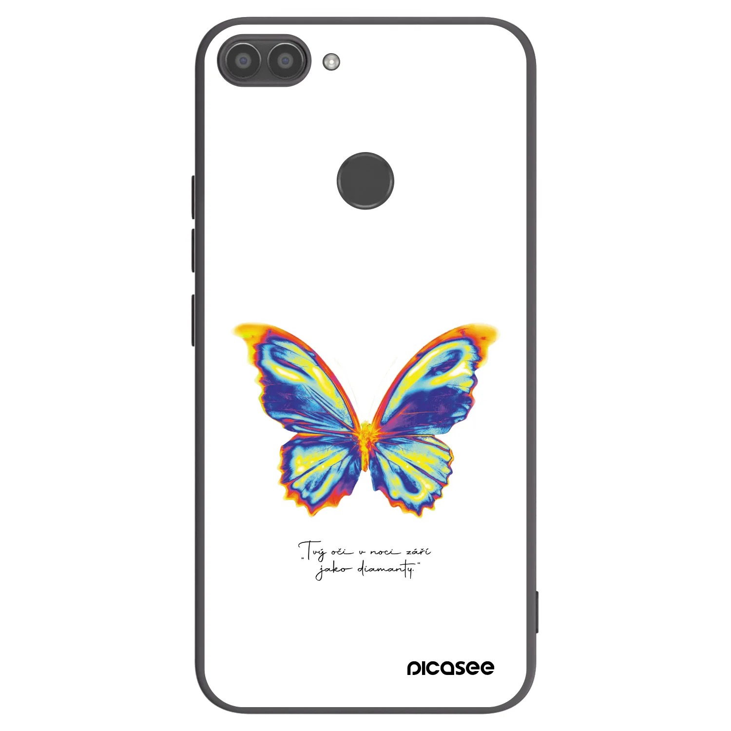 Picasee Μαύρη θήκη σιλικόνης για Huawei P Smart - Diamanty White