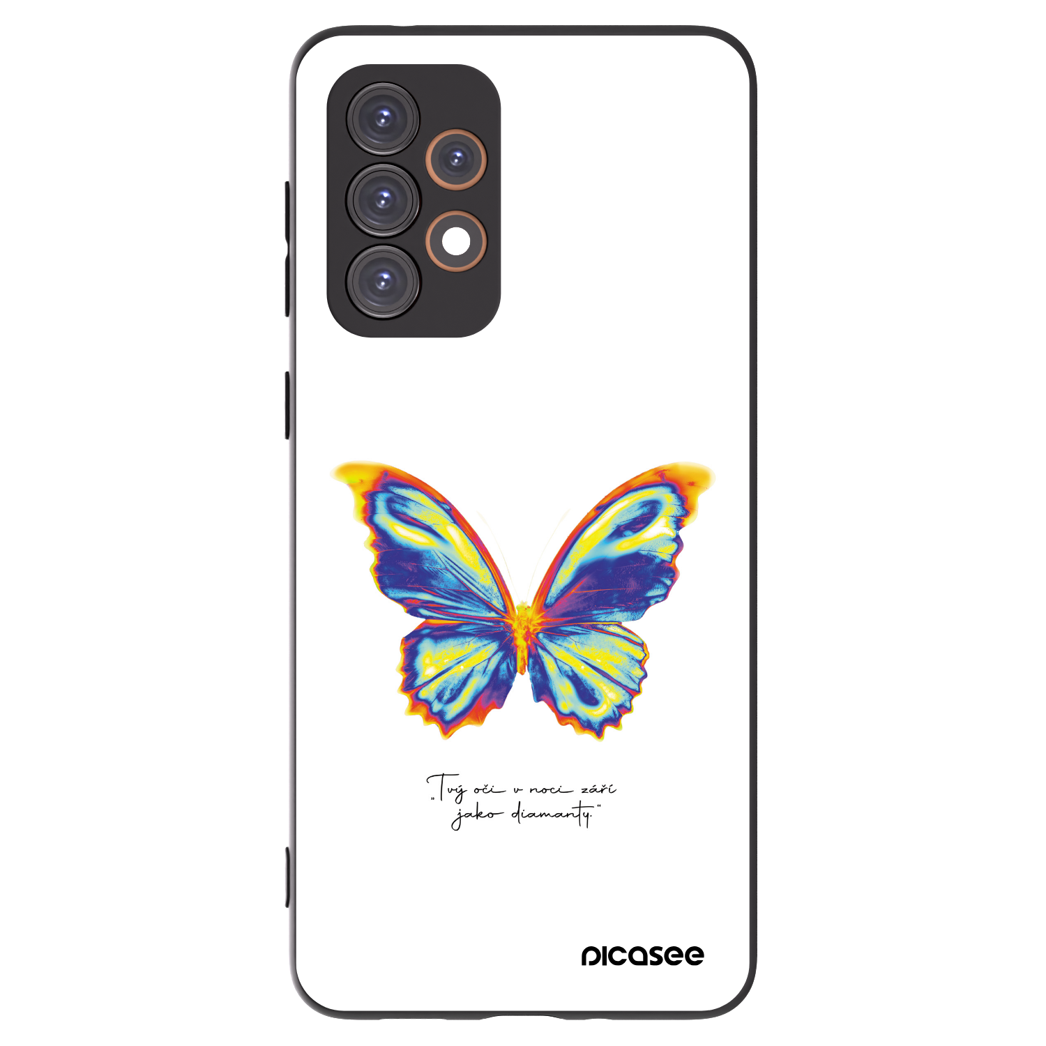 Picasee Μαύρη θήκη σιλικόνης για Samsung Galaxy A33 5G A336 - Diamanty White