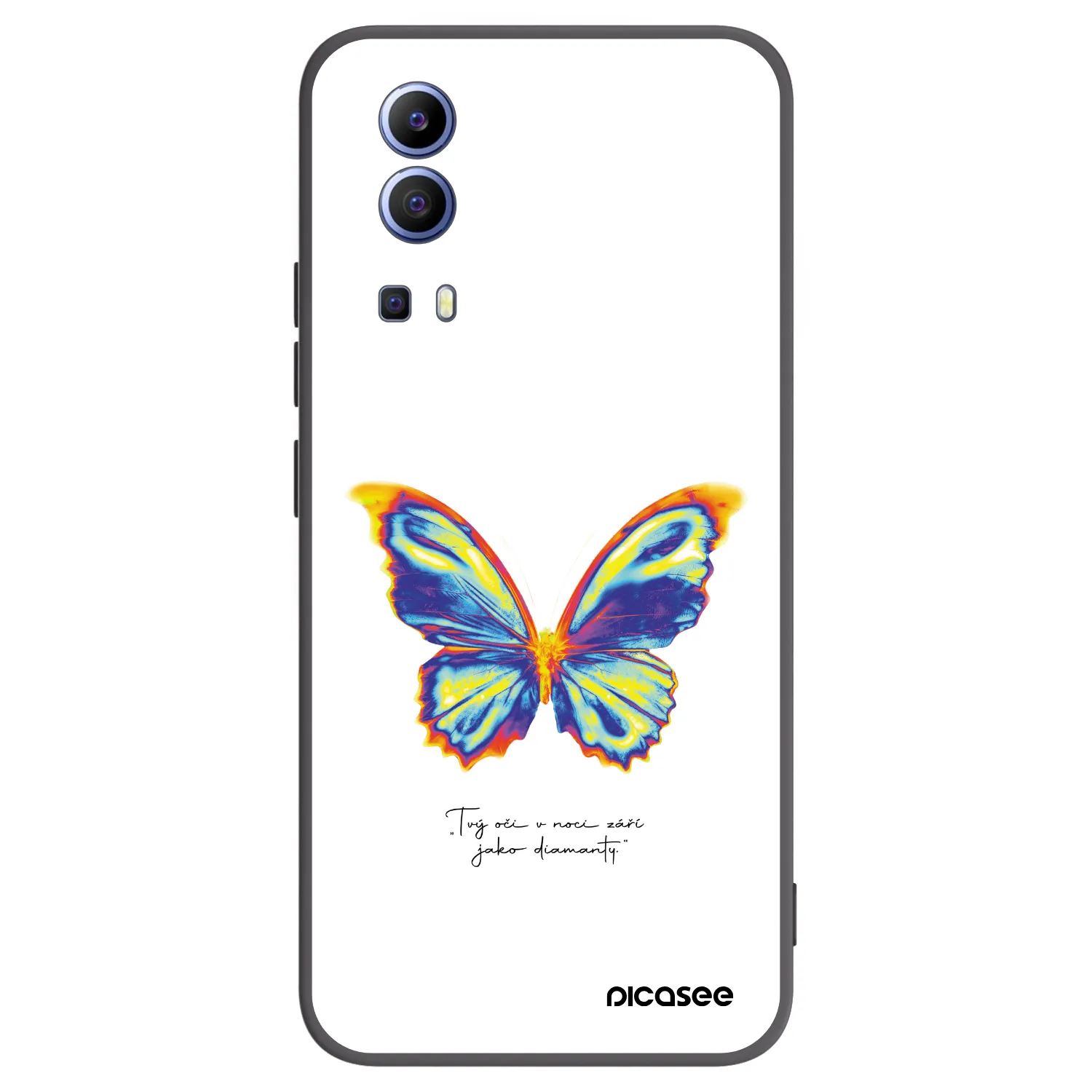 Picasee Μαύρη θήκη σιλικόνης για Vivo Y52 5G - Diamanty White