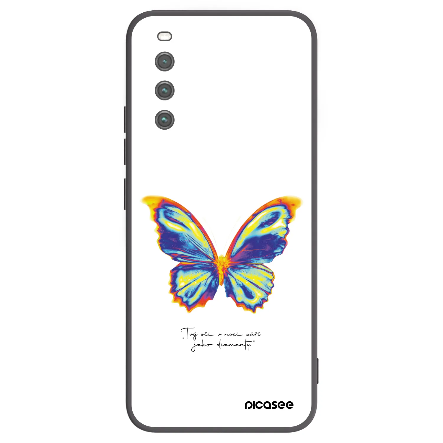 Picasee Μαύρη θήκη σιλικόνης για Sony Xperia 10 IV 5G - Diamanty White