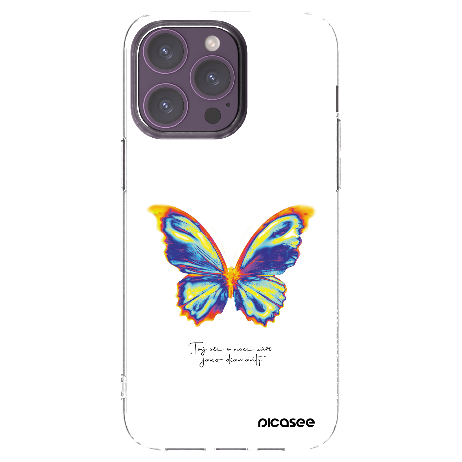 Picasee διαφανής θήκη σιλικόνης Apple iPhone 14 Pro Max - Diamanty White