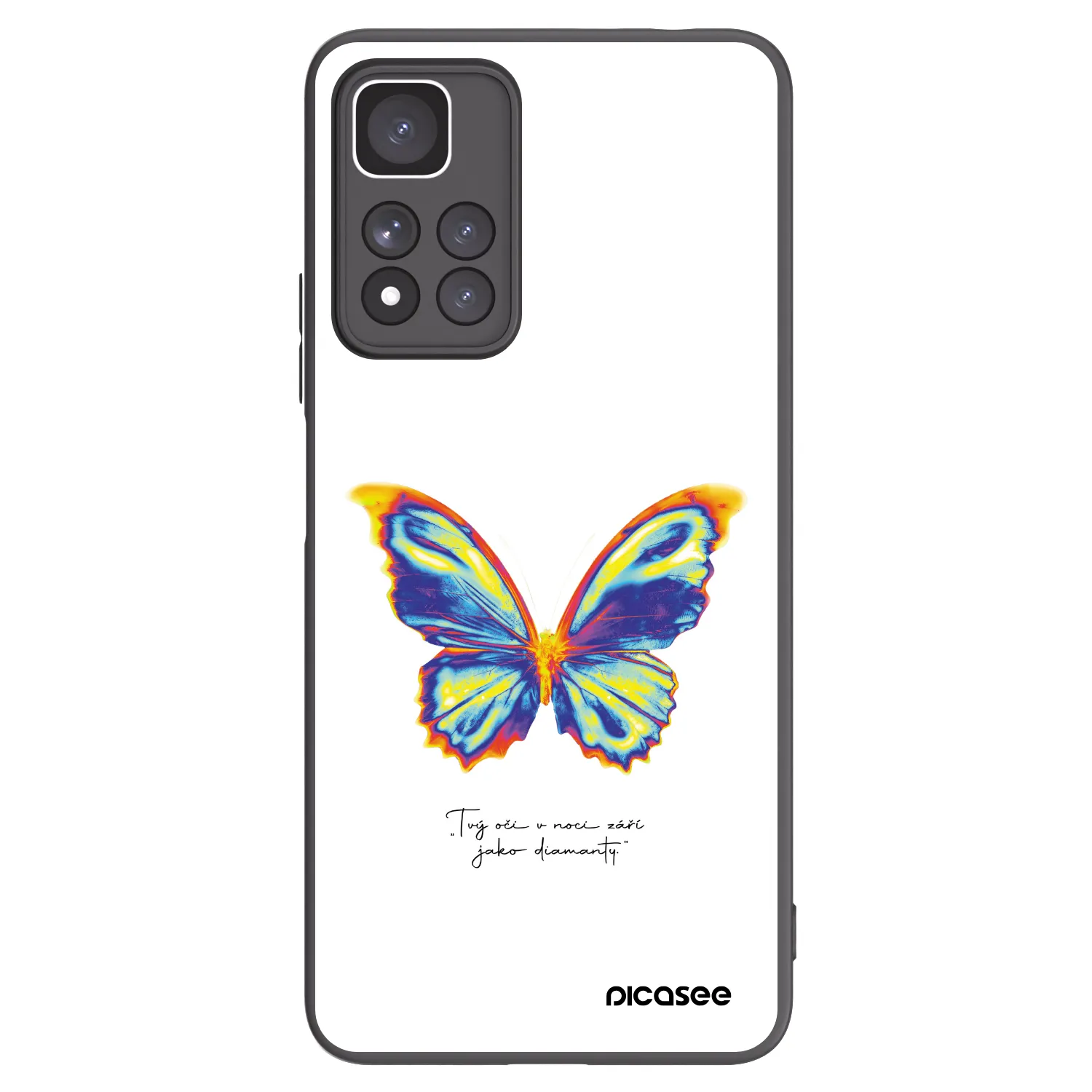 Picasee Μαύρη θήκη σιλικόνης για Xiaomi Redmi Note 11 Pro+ 5G - Diamanty White