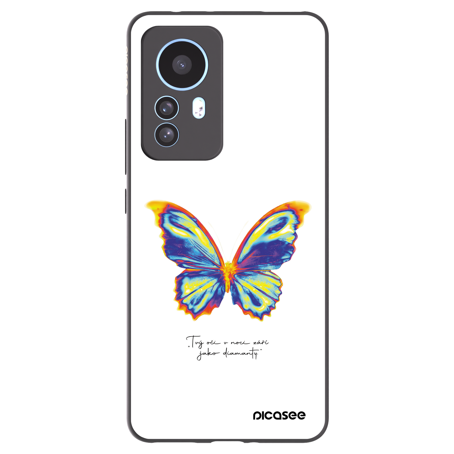 Picasee Μαύρη θήκη σιλικόνης για Xiaomi 12T - Diamanty White