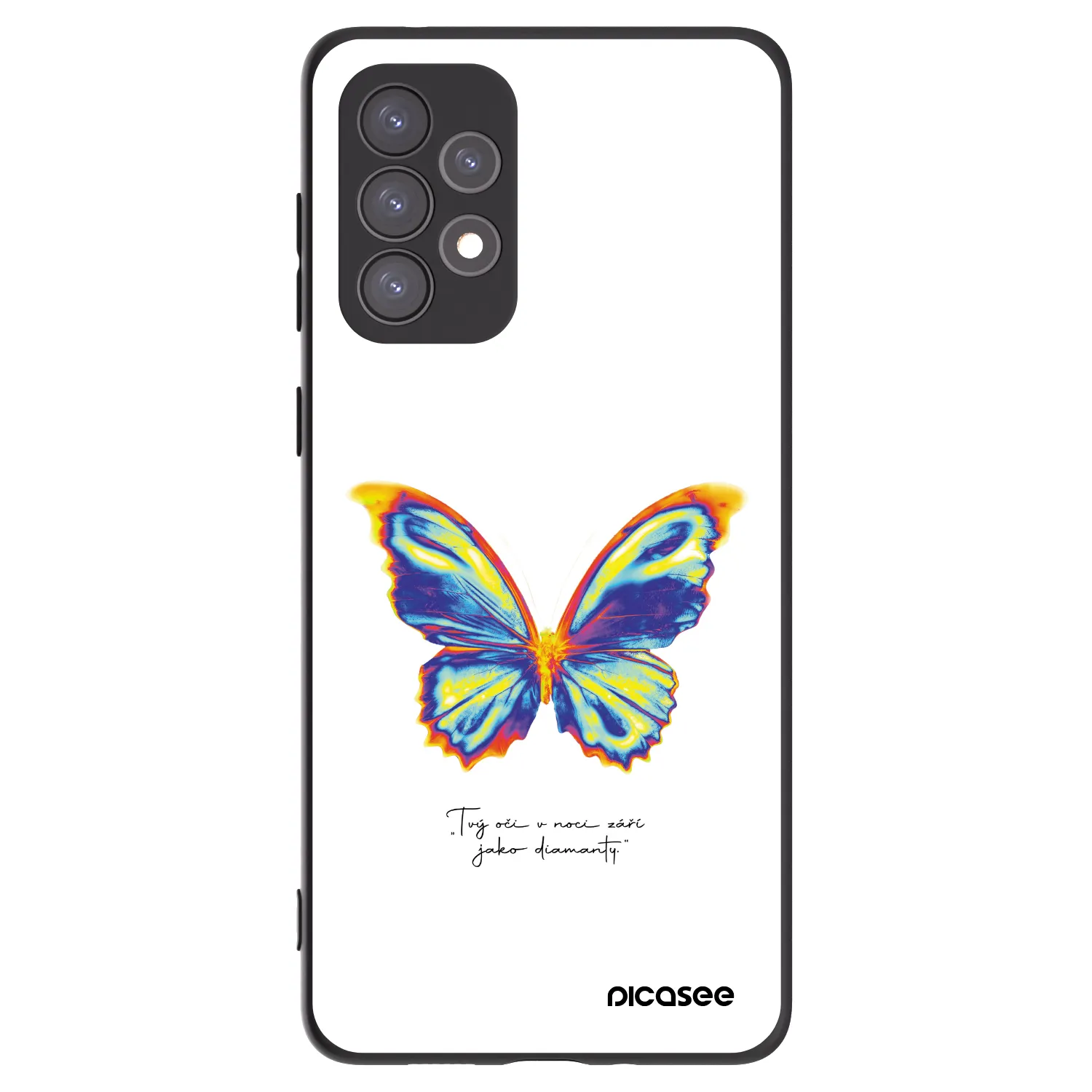 Picasee Μαύρη θήκη σιλικόνης για Samsung Galaxy A73 5G - Diamanty White