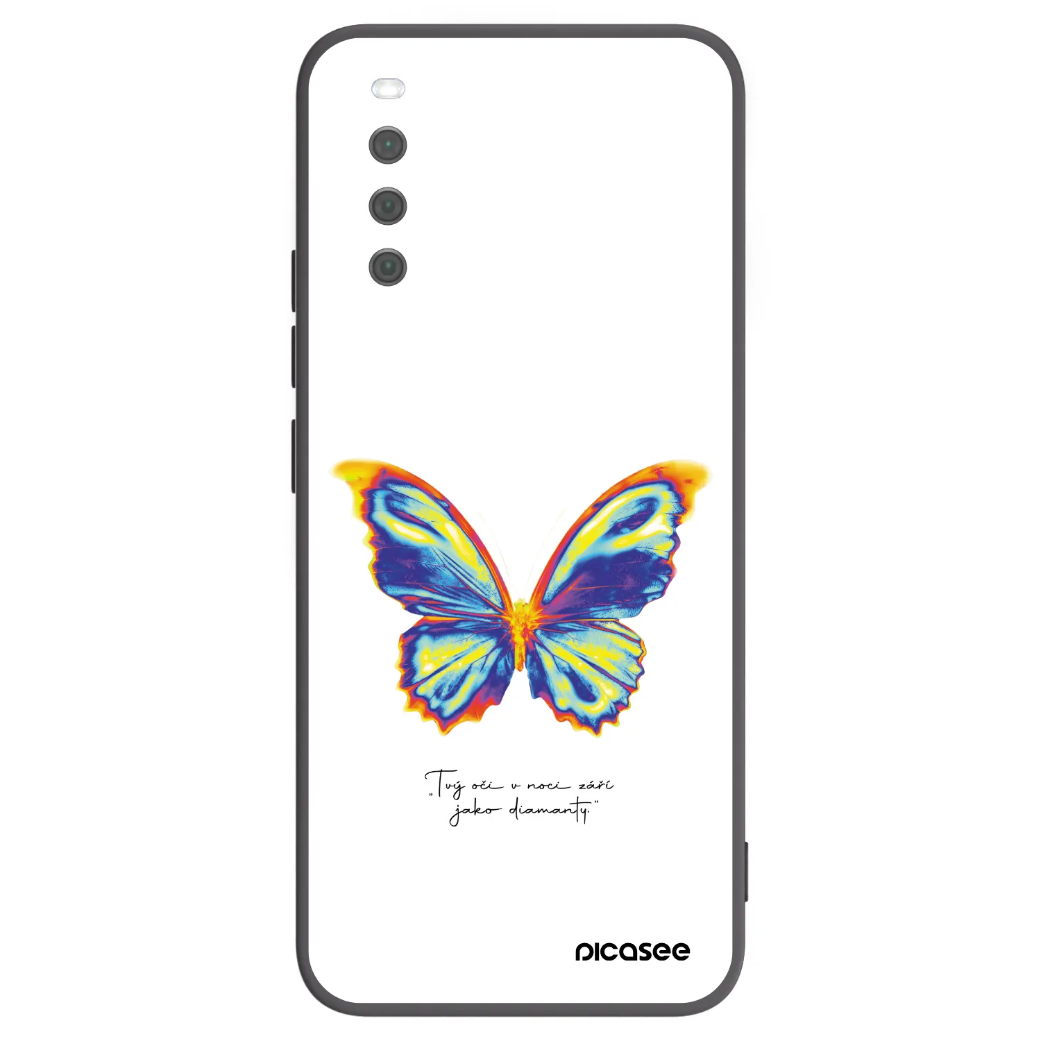 Picasee Μαύρη θήκη σιλικόνης για Sony Xperia 10 III - Diamanty White