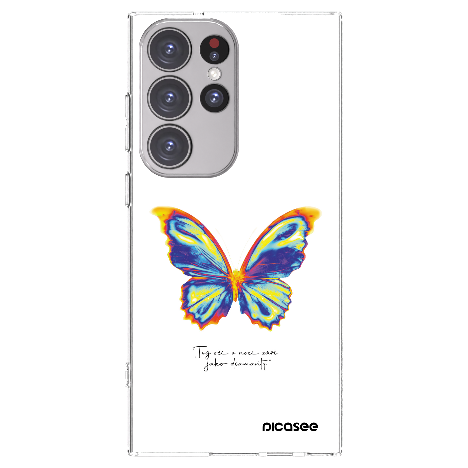 Picasee διαφανής θήκη σιλικόνης Samsung Galaxy S23 Ultra 5G - Diamanty White