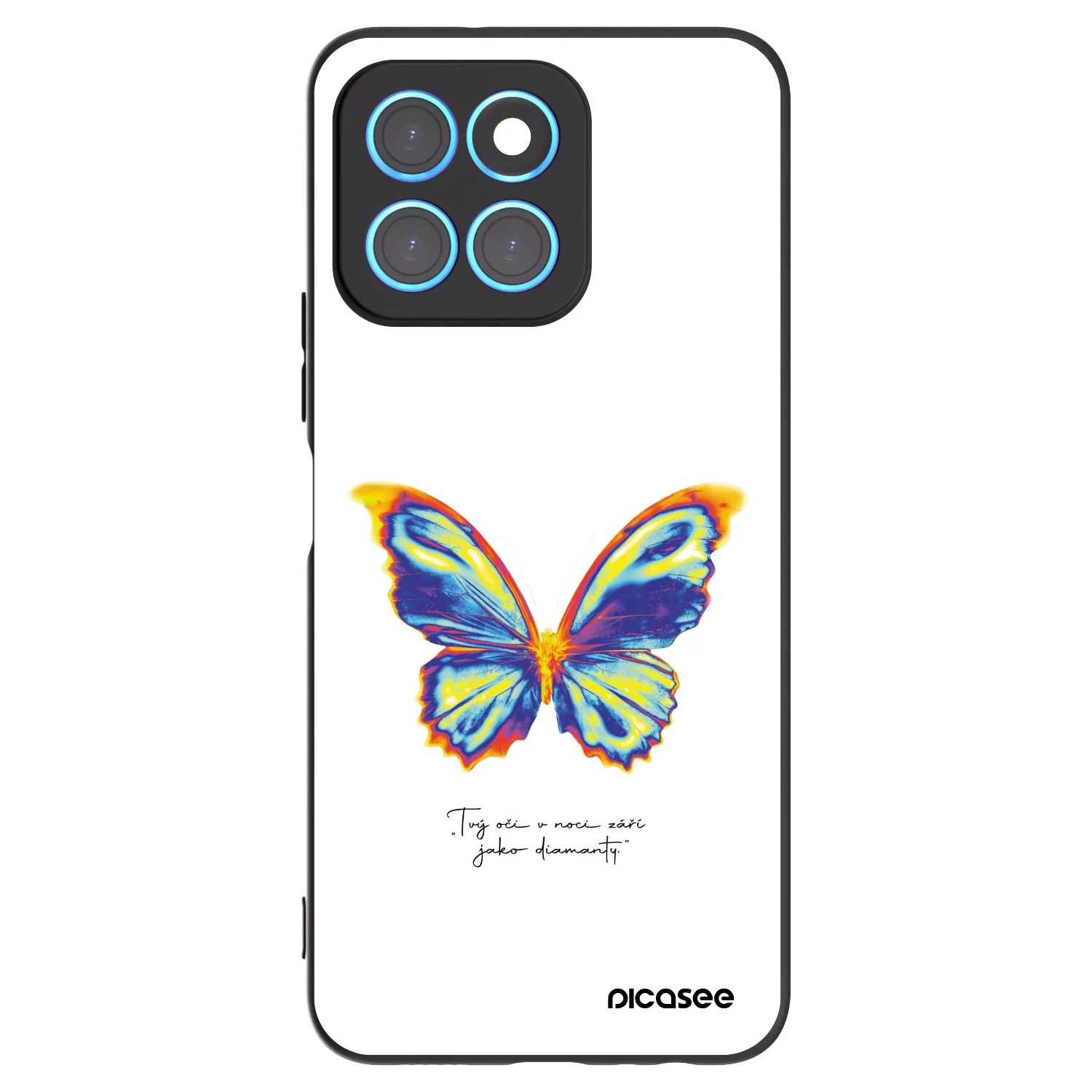Picasee Μαύρη θήκη σιλικόνης για Honor X6 - Diamanty White