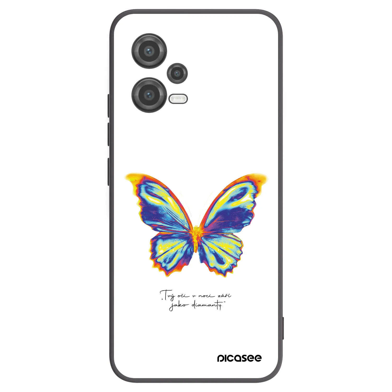 Picasee Μαύρη θήκη σιλικόνης για Xiaomi Poco X5 - Diamanty White