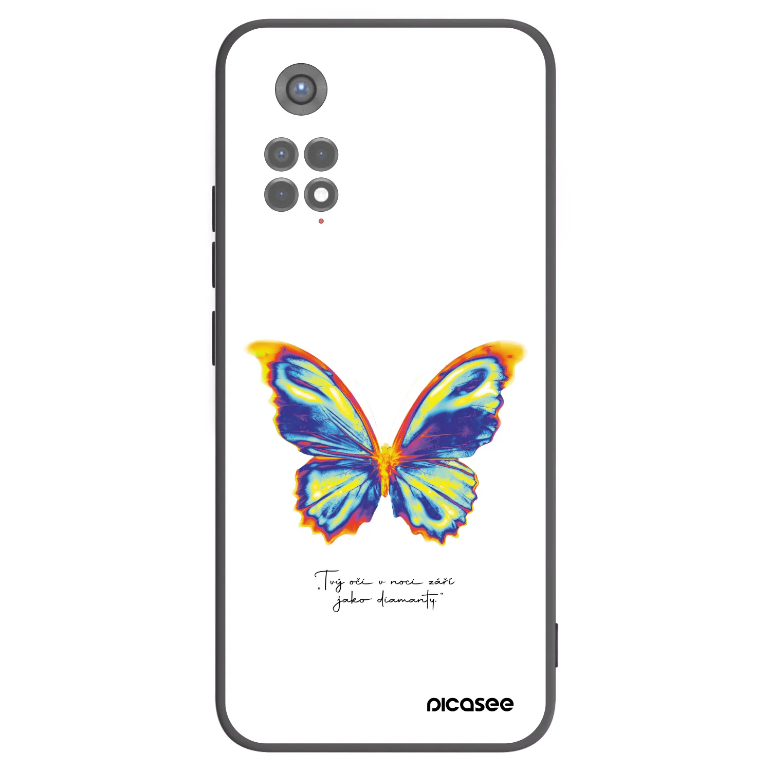 Picasee Μαύρη θήκη σιλικόνης για Xiaomi Redmi Note 11S 5G - Diamanty White