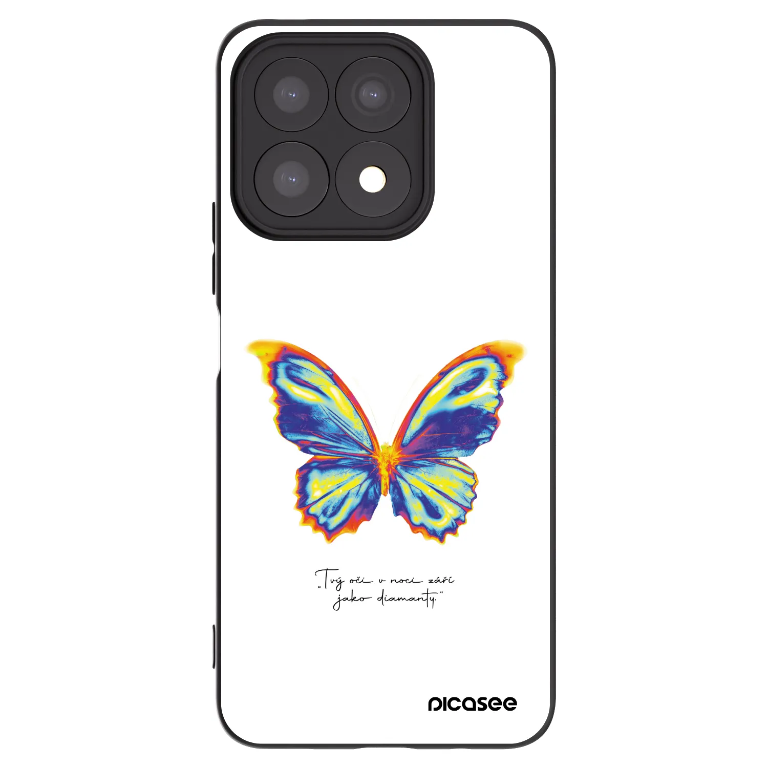 Picasee Μαύρη θήκη σιλικόνης για Honor X8a - Diamanty White