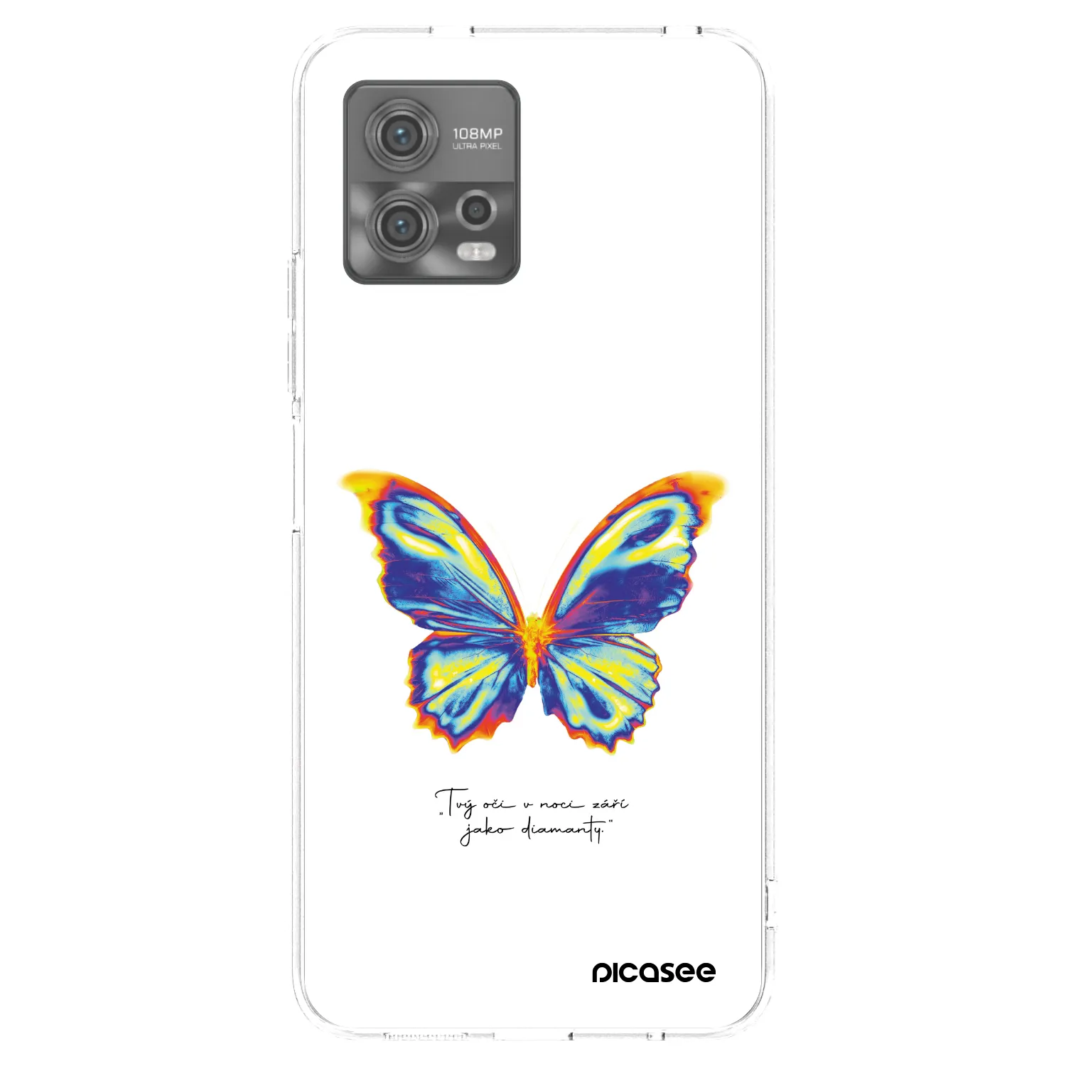 Picasee διαφανής θήκη σιλικόνης Motorola Moto G72 - Diamanty White