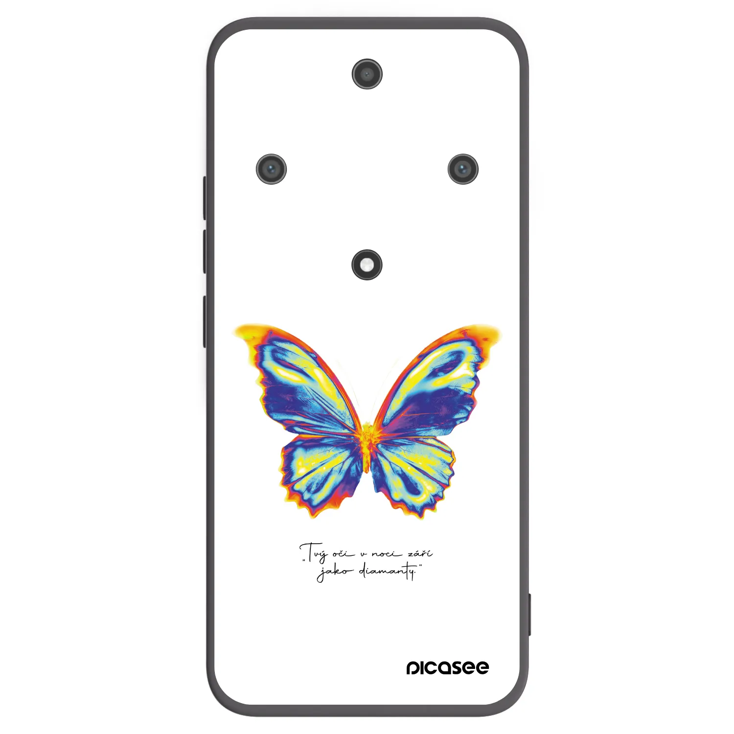 Picasee Μαύρη θήκη σιλικόνης για Honor Magic5 Lite 5G - Diamanty White