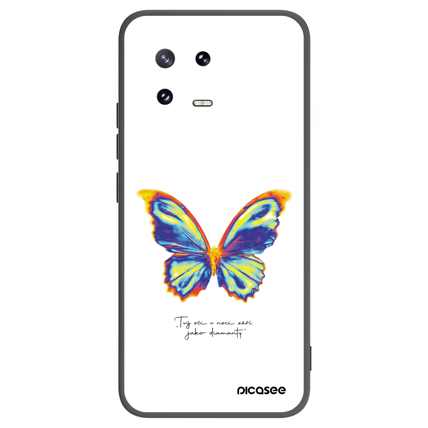 Picasee Μαύρη θήκη σιλικόνης για Xiaomi 13 Pro - Diamanty White