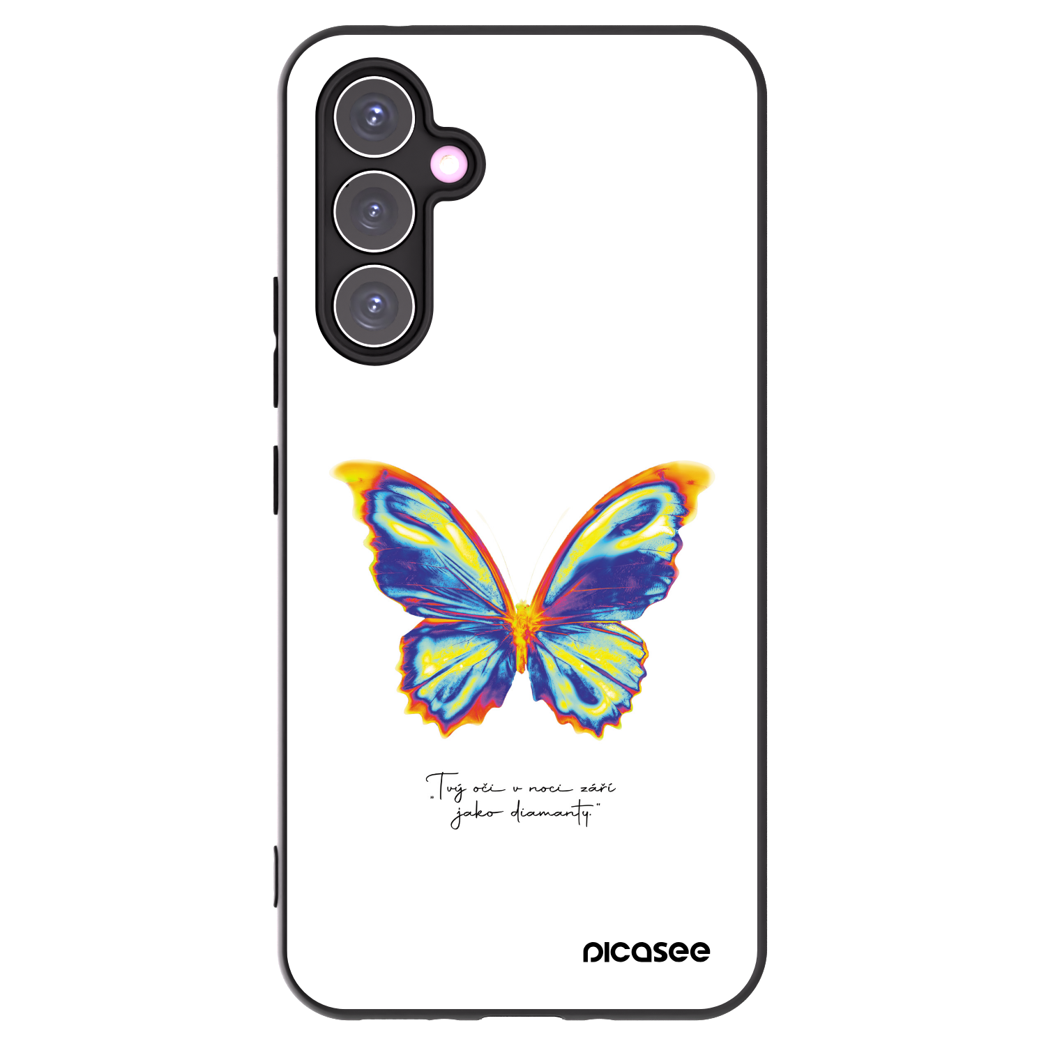 Picasee Μαύρη θήκη σιλικόνης για Samsung Galaxy A54 5G A546B - Diamanty White