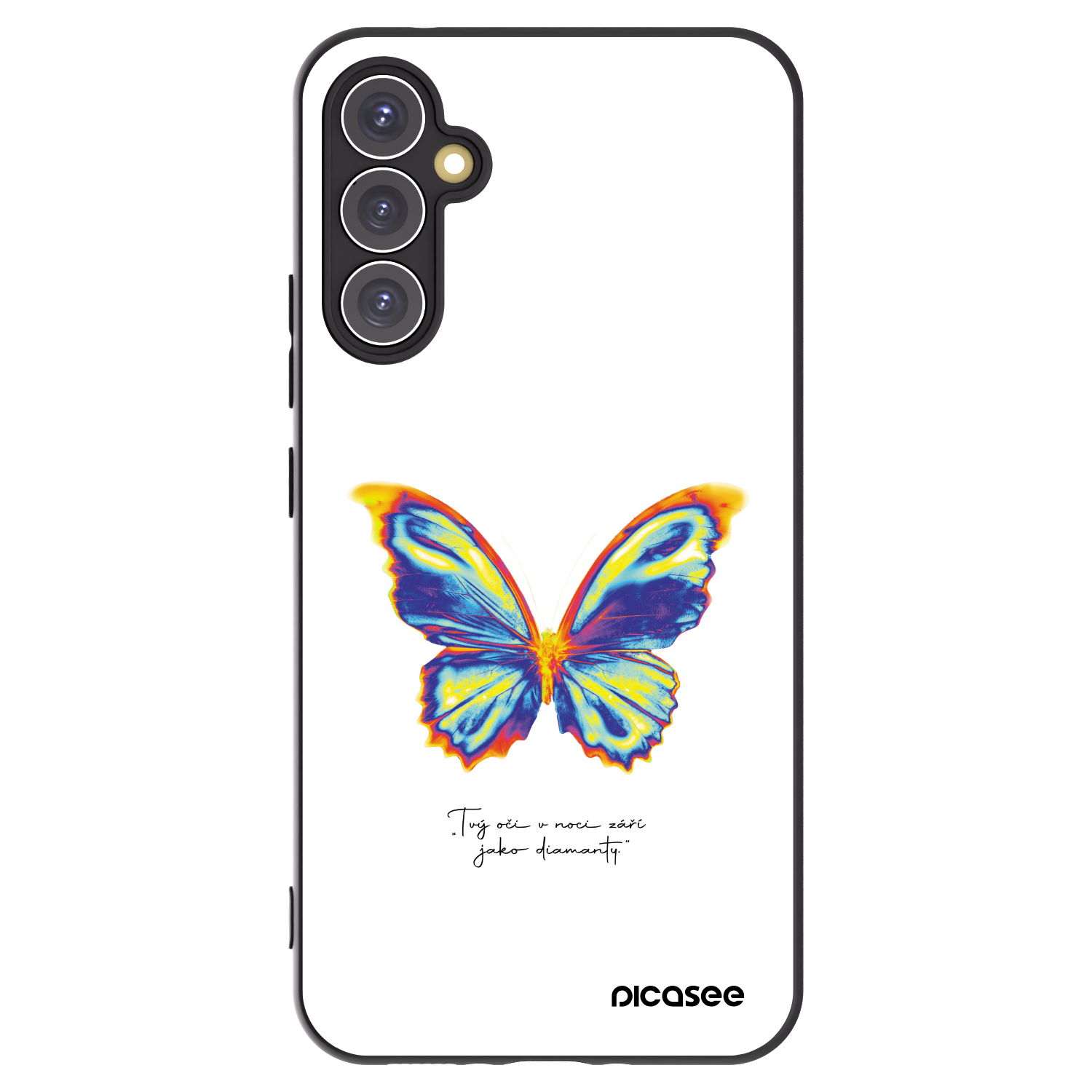 Picasee Μαύρη θήκη σιλικόνης για Samsung Galaxy A34 5G A346B - Diamanty White