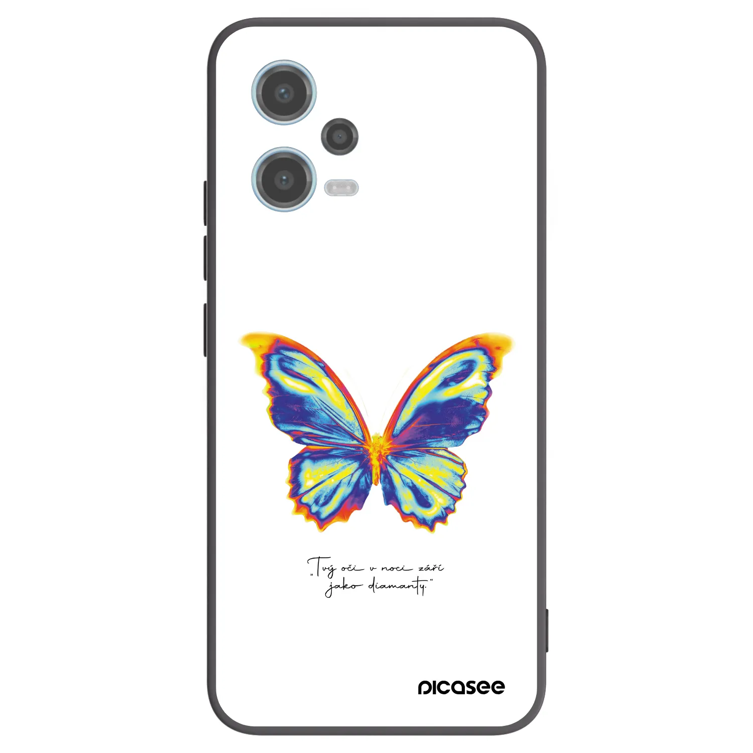 Picasee Μαύρη θήκη σιλικόνης για Xiaomi Redmi Note 12 5G - Diamanty White