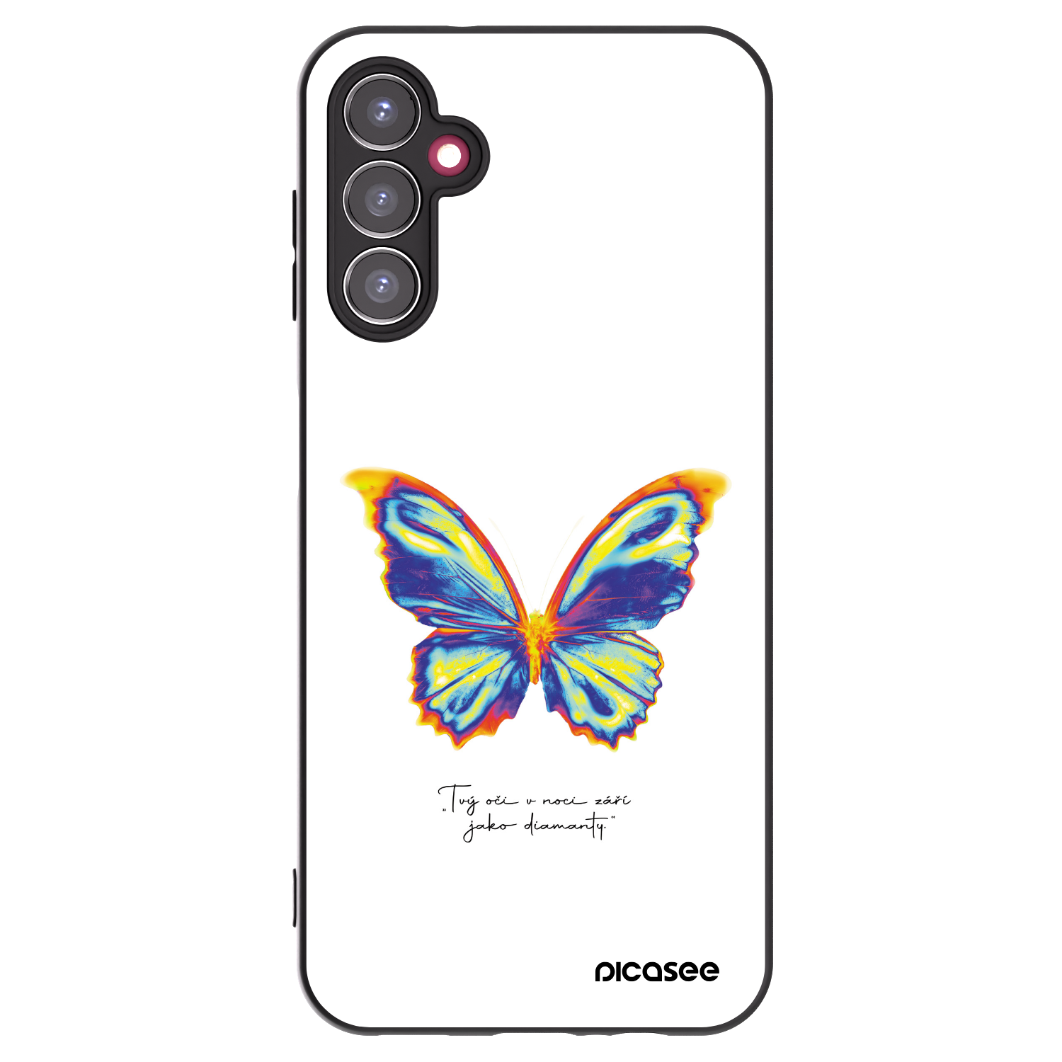 Picasee Μαύρη θήκη σιλικόνης για Samsung Galaxy A14 5G A146P - Diamanty White