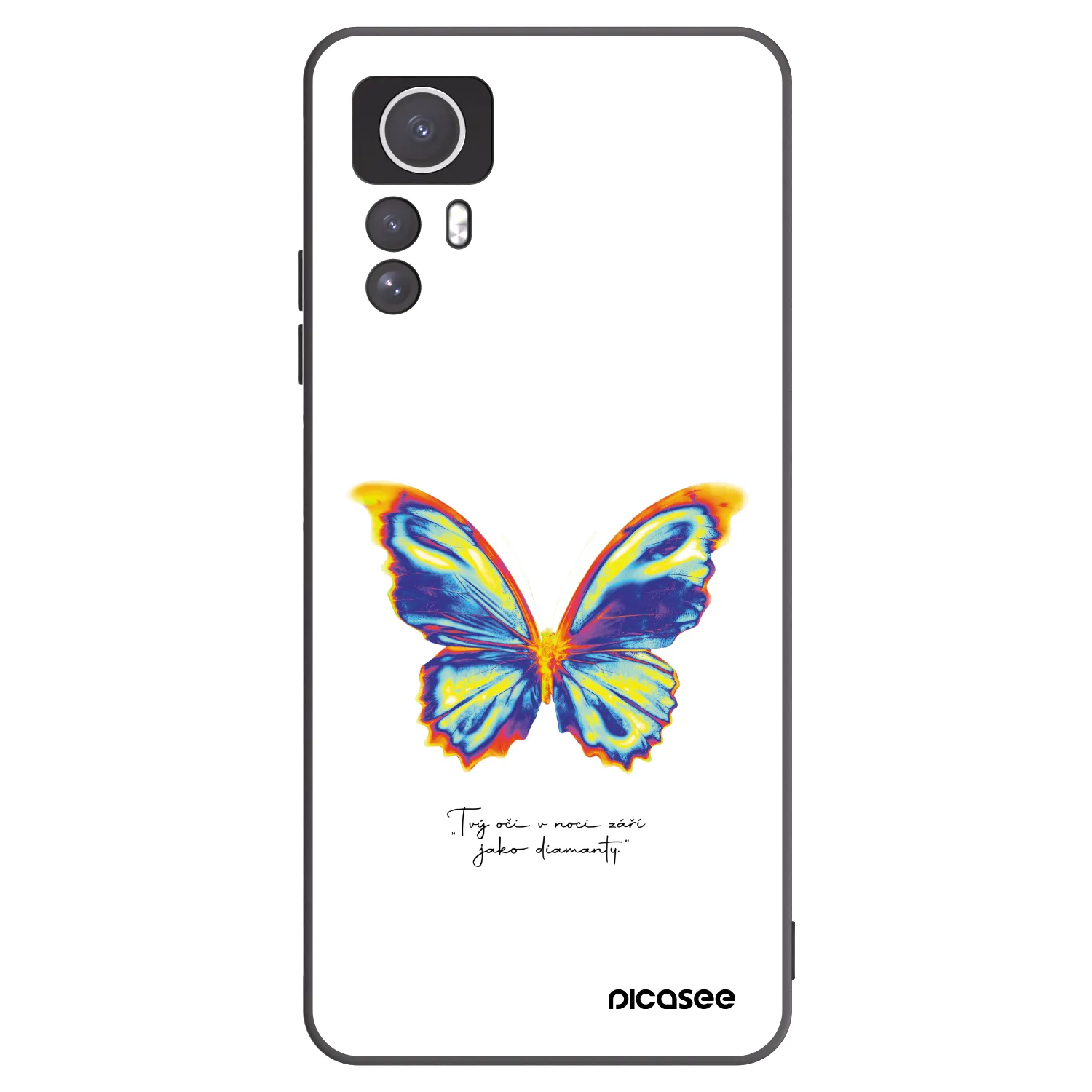 Picasee Μαύρη θήκη σιλικόνης για Xiaomi Redmi Note 12S - Diamanty White