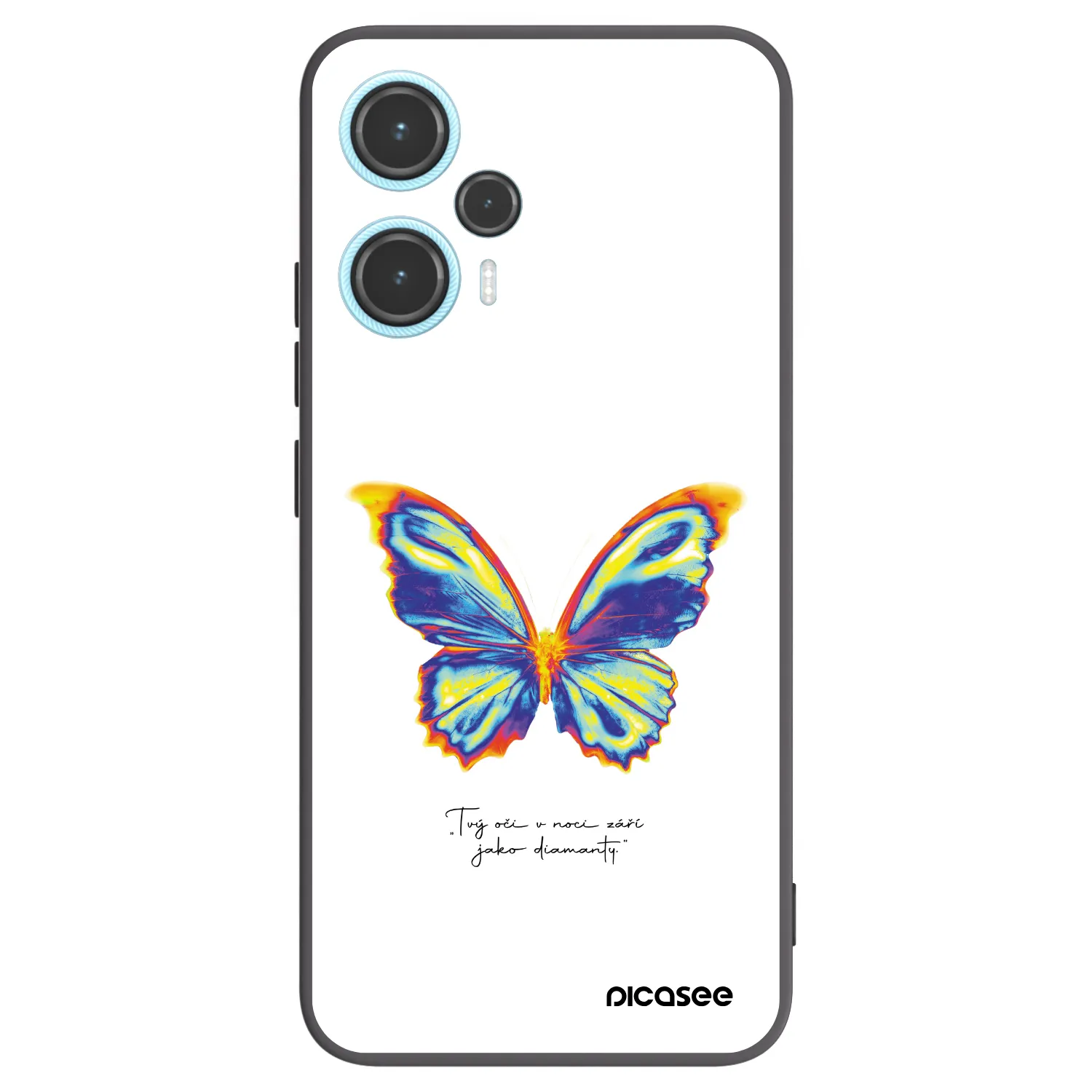Picasee Μαύρη θήκη σιλικόνης για Xiaomi Poco F5 - Diamanty White