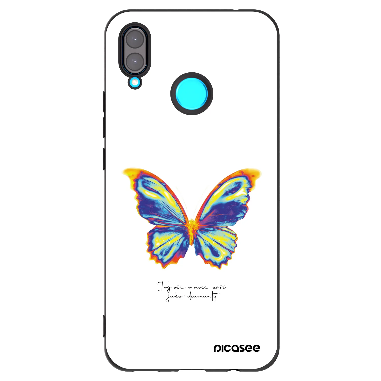 Picasee Μαύρη θήκη σιλικόνης για Huawei Nova 3i - Diamanty White