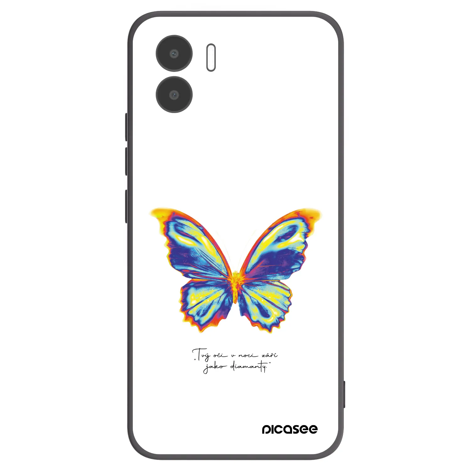 Picasee Μαύρη θήκη σιλικόνης για Xiaomi Redmi A2 - Diamanty White