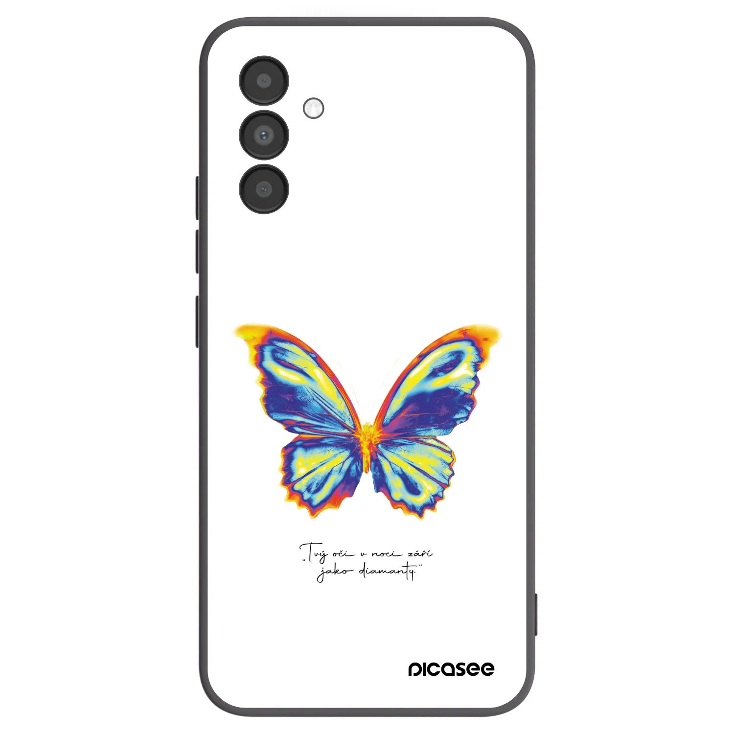 Picasee Μαύρη θήκη σιλικόνης για Samsung Galaxy A04s A047F - Diamanty White