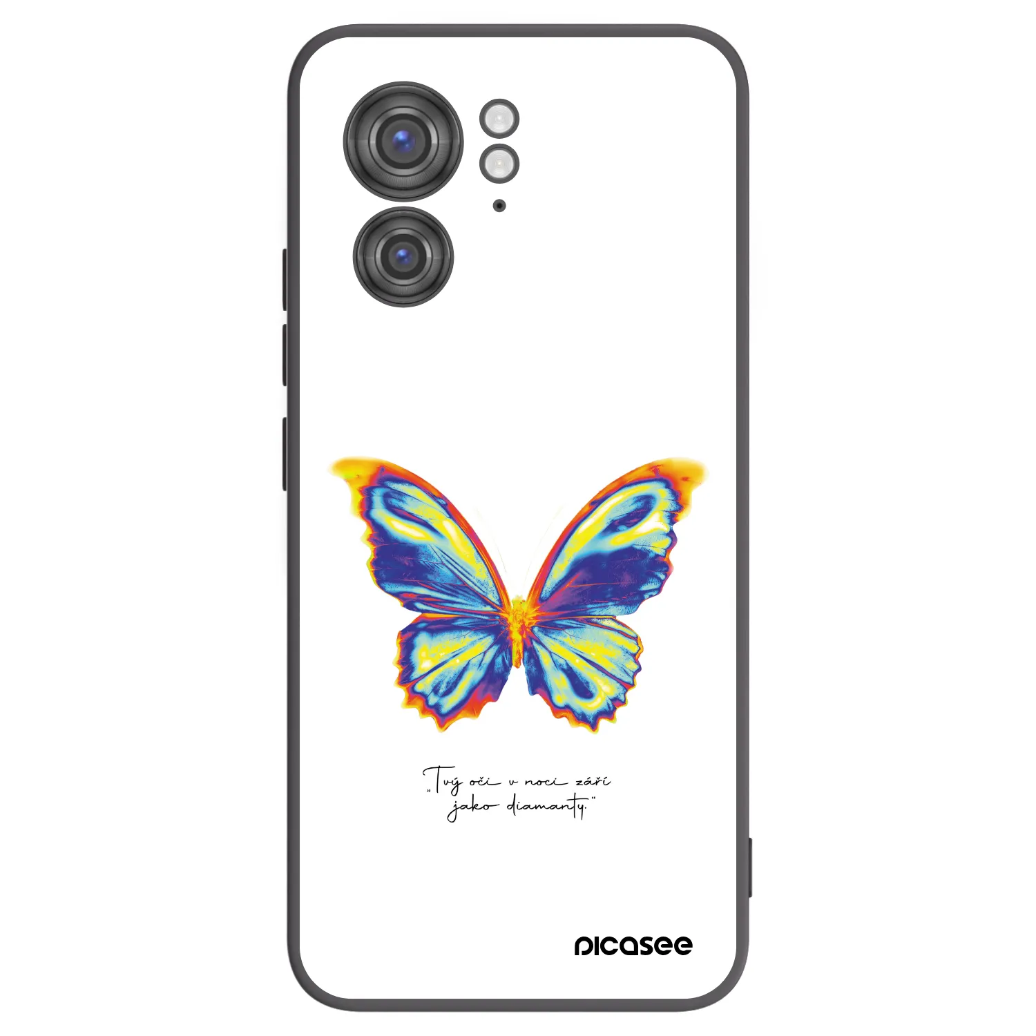 Picasee Μαύρη θήκη σιλικόνης για Motorola Edge 40 - Diamanty White