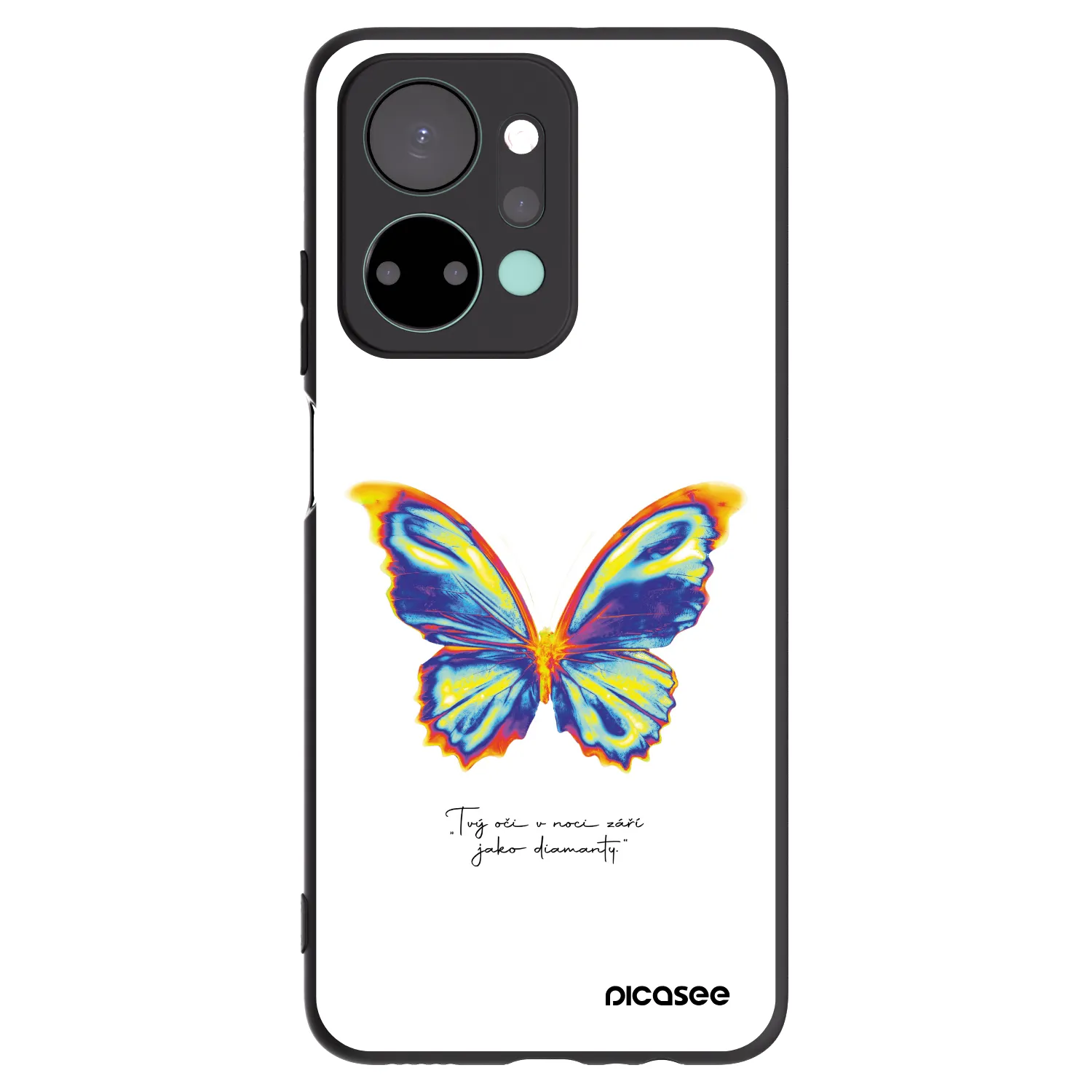 Picasee Μαύρη θήκη σιλικόνης για Honor X7a - Diamanty White