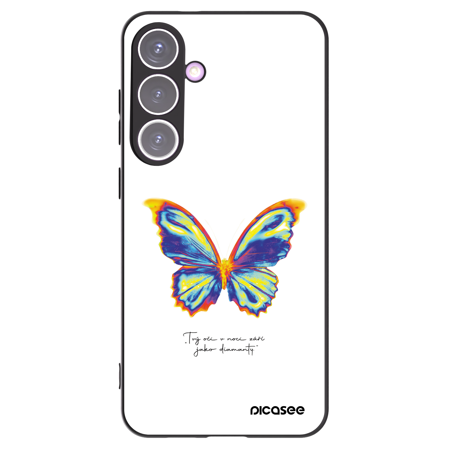 Picasee Μαύρη θήκη σιλικόνης για Samsung Galaxy S24+ S926B 5G - Diamanty White