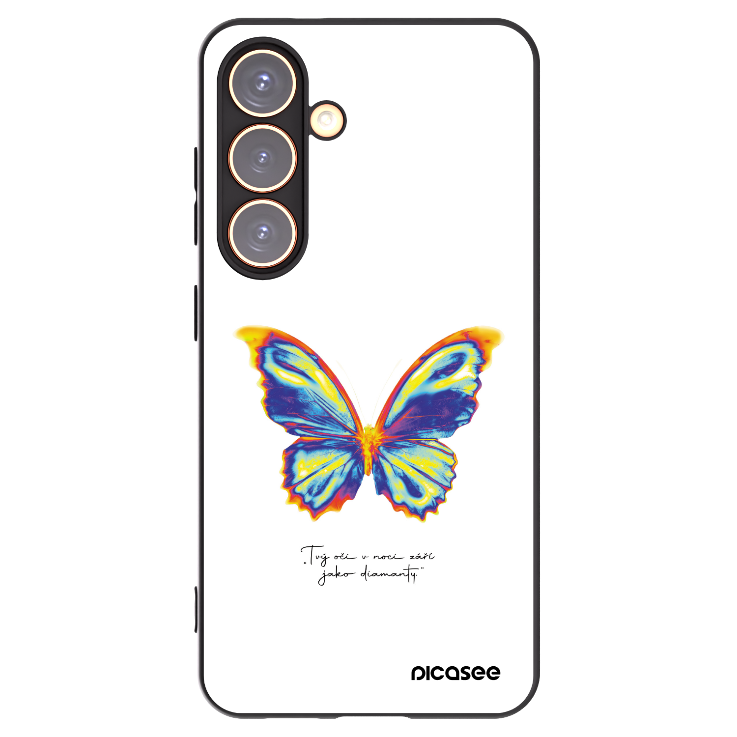 Picasee Μαύρη θήκη σιλικόνης για Samsung Galaxy S24 S921B 5G - Diamanty White
