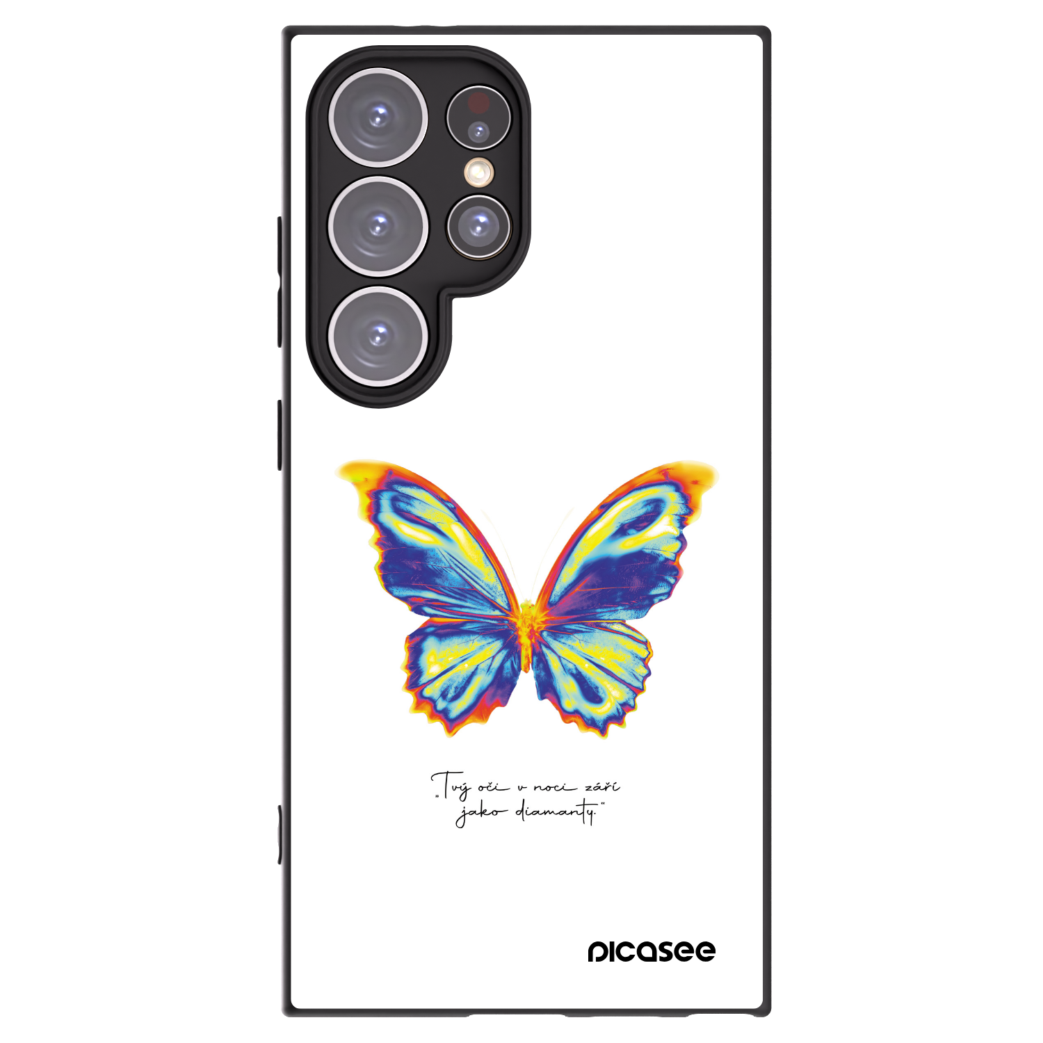 Picasee Μαύρη θήκη σιλικόνης για Samsung Galaxy S24 Ultra S928B 5G - Diamanty White