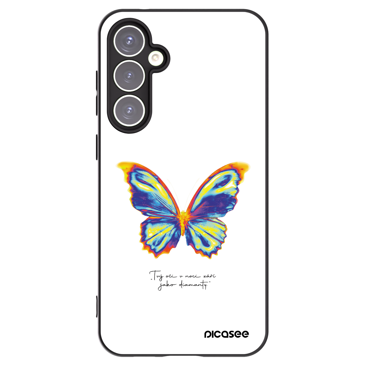 Picasee Μαύρη θήκη σιλικόνης για Samsung Galaxy S23 FE S711B - Diamanty White