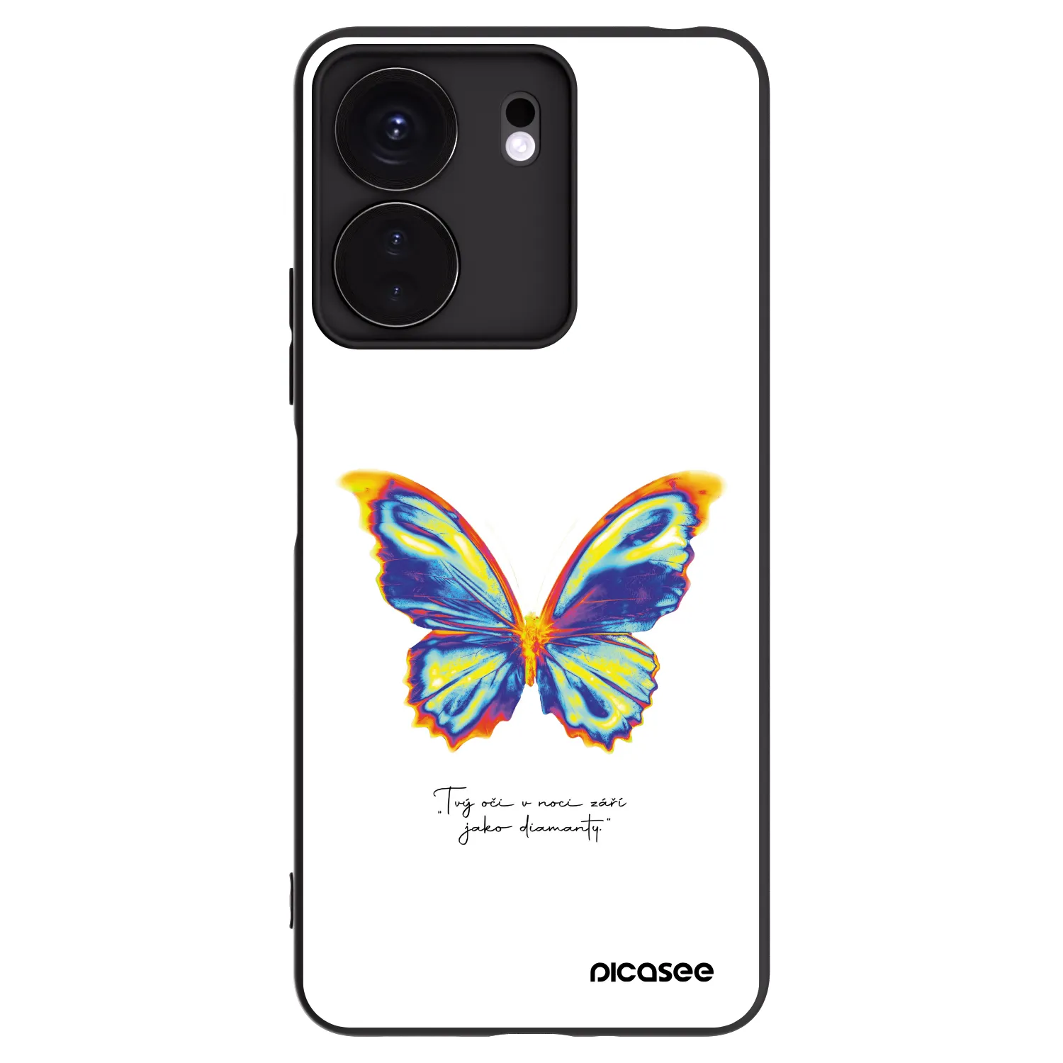 Picasee Μαύρη θήκη σιλικόνης για Xiaomi Redmi 13C 4G - Diamanty White