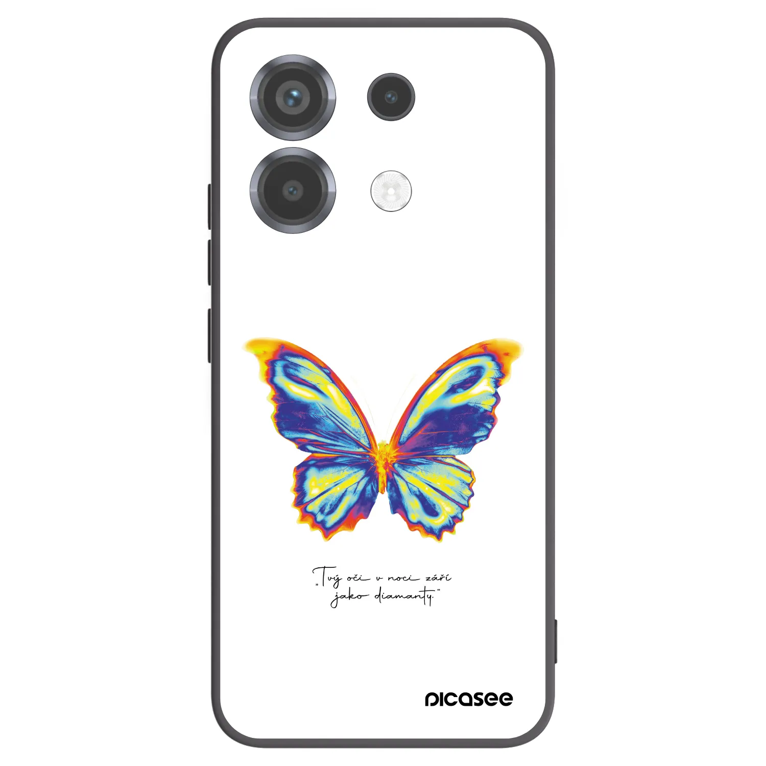 Picasee Μαύρη θήκη σιλικόνης για Xiaomi Poco X6 - Diamanty White