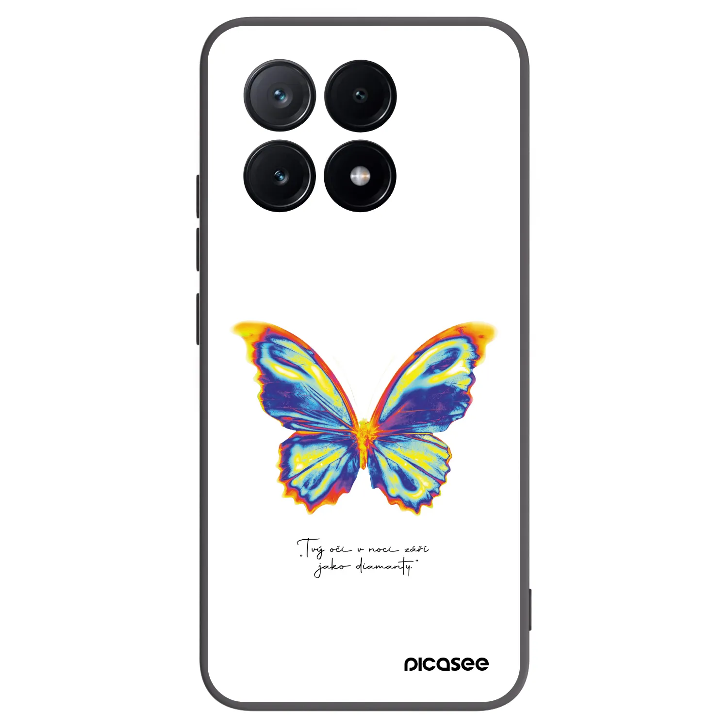 Picasee Μαύρη θήκη σιλικόνης για Xiaomi Poco X6 Pro - Diamanty White