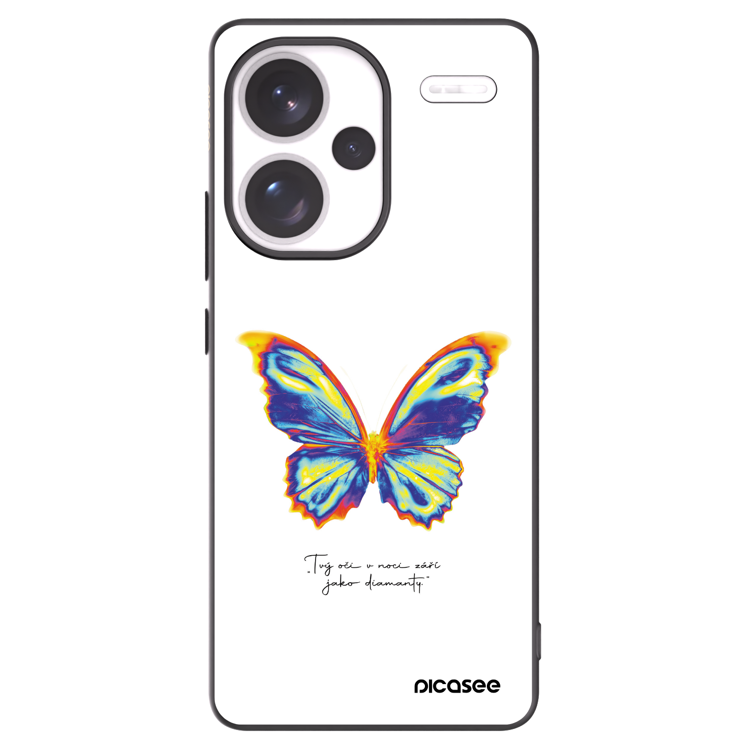 Picasee Μαύρη θήκη σιλικόνης για Xiaomi Redmi Note 13 Pro+ 5G - Diamanty White