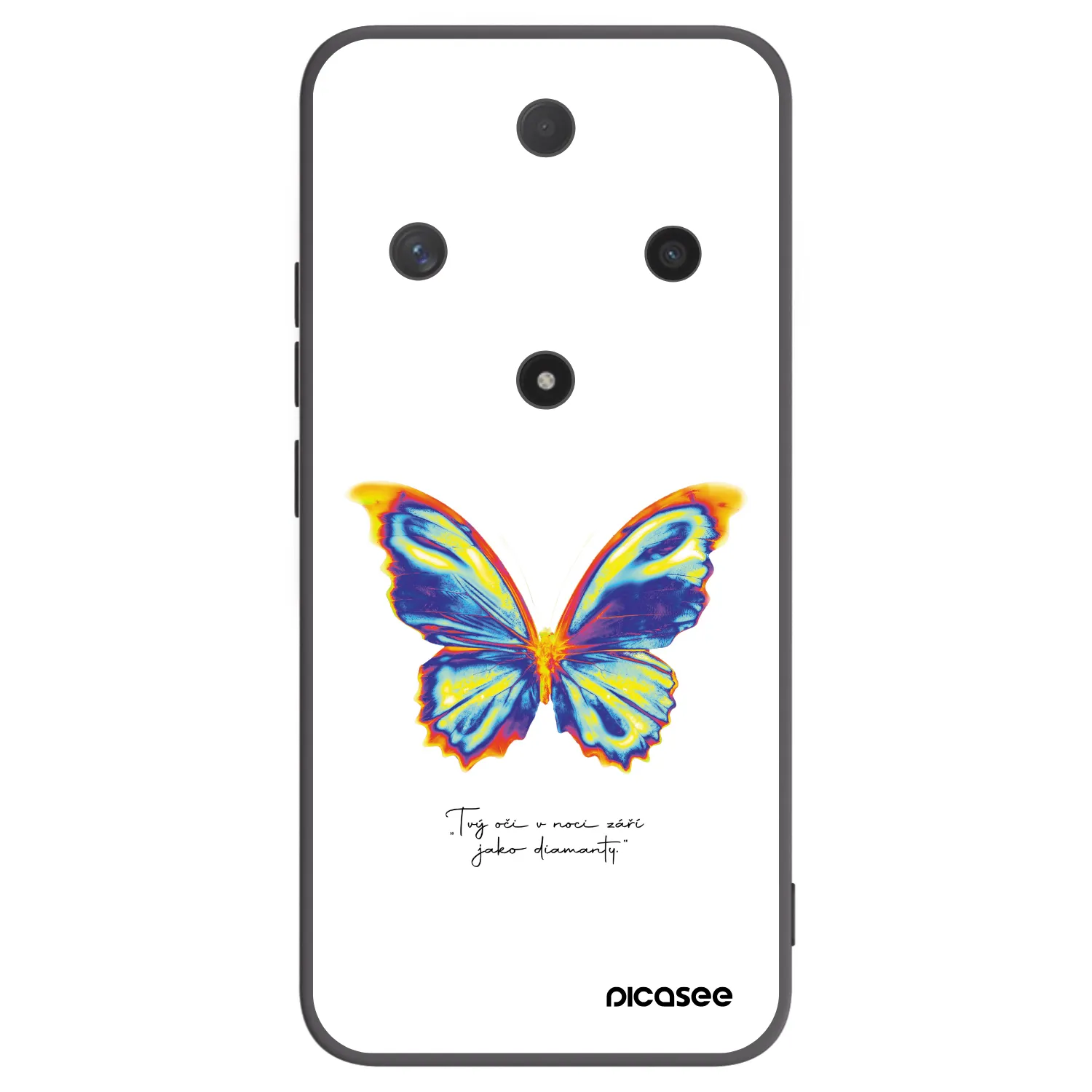 Picasee Μαύρη θήκη σιλικόνης για Honor Magic6 Lite 5G - Diamanty White