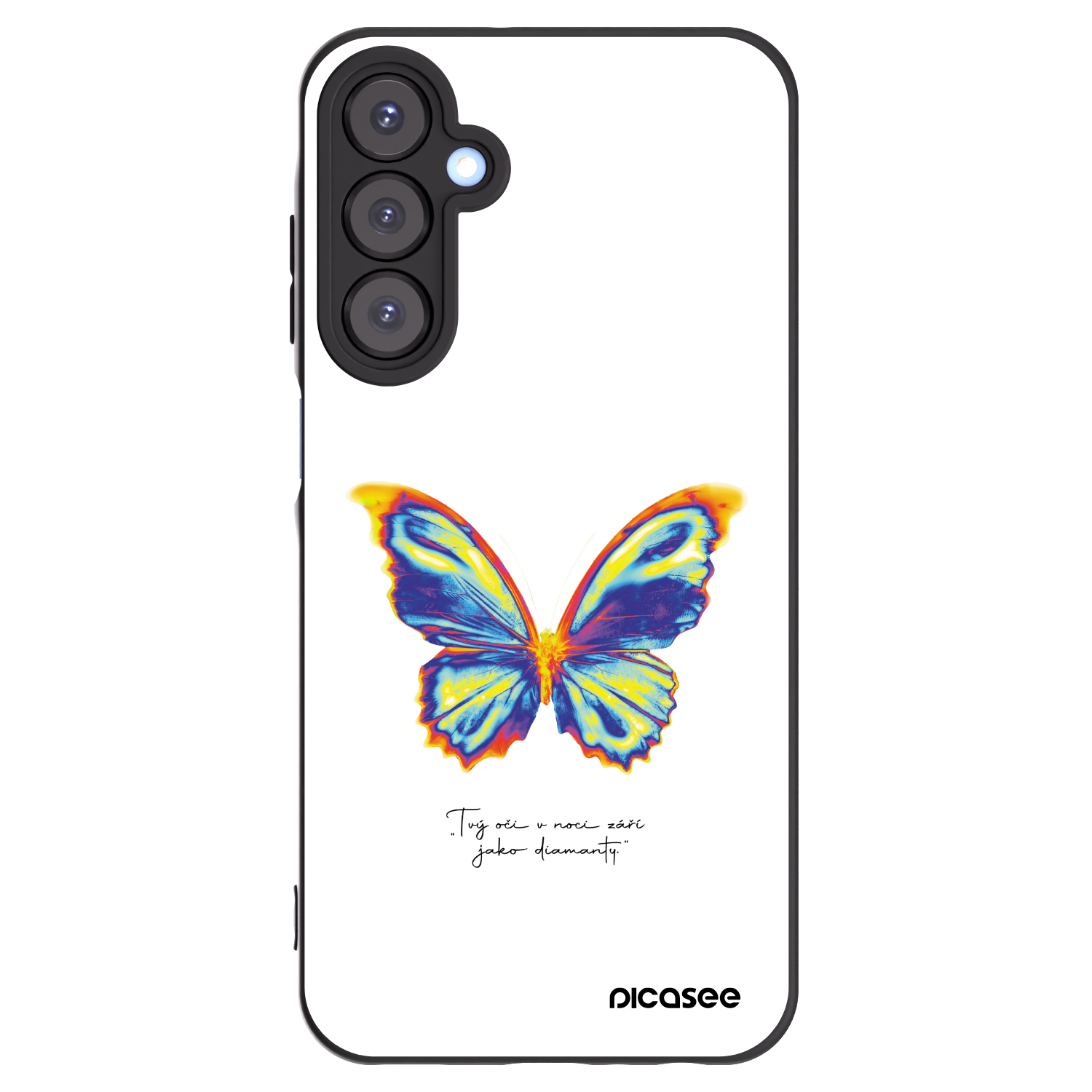 Picasee Μαύρη θήκη σιλικόνης για Samsung Galaxy A25 A256B 5G - Diamanty White